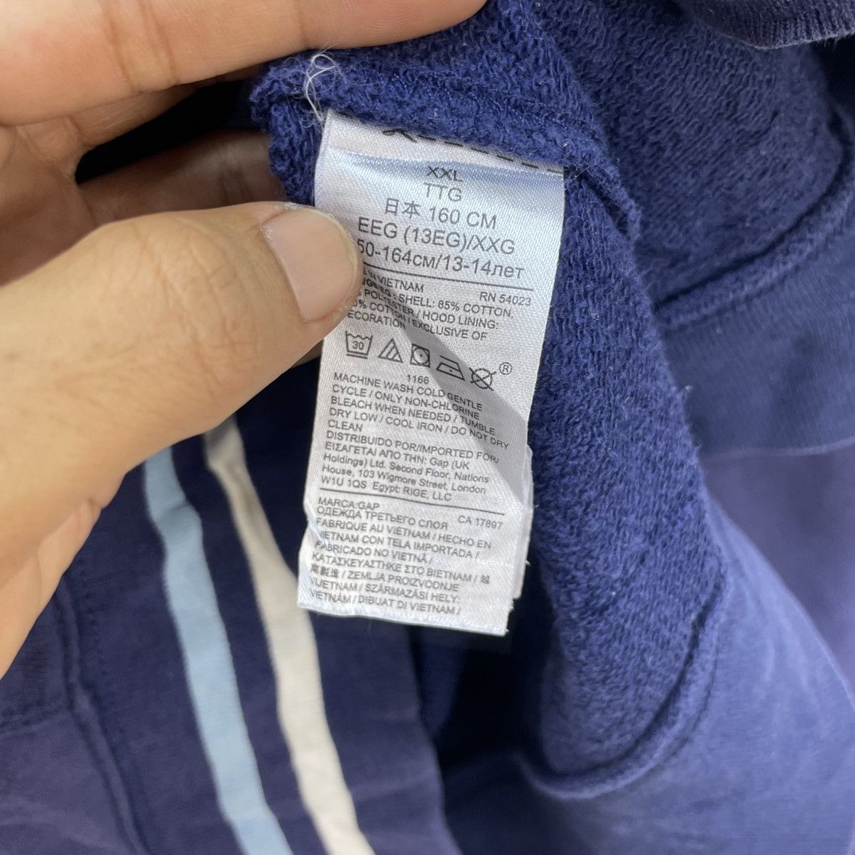 Gap 💥Vintage Gap Kids Spell Out Hooded Zip Up Sweater Size US M / EU 48-50 / 2 - 5 Thumbnail