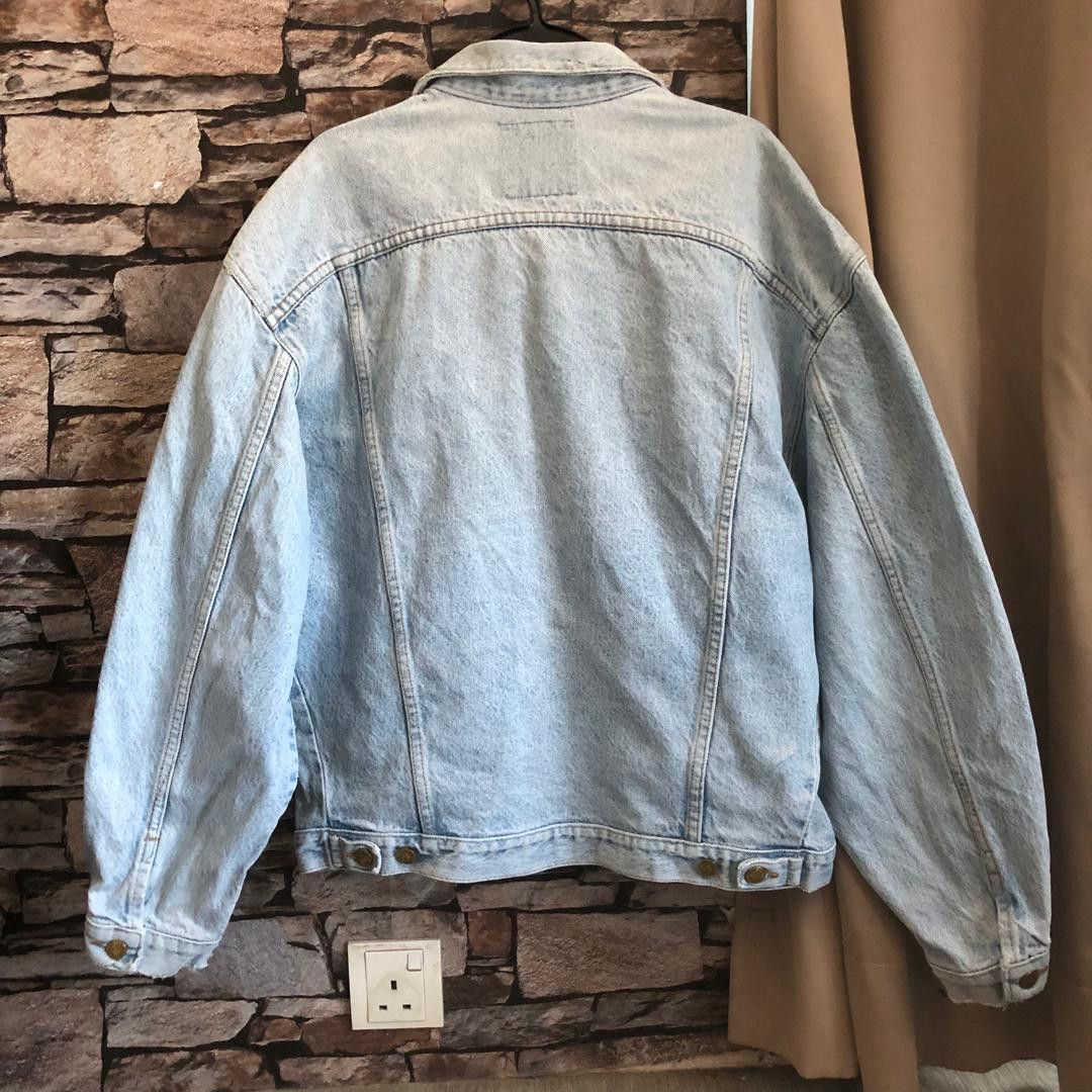 Lee Lee Light Wash Denim Jacket Boxy Cropped Streetwear Size US L / EU 52-54 / 3 - 2 Thumbnail