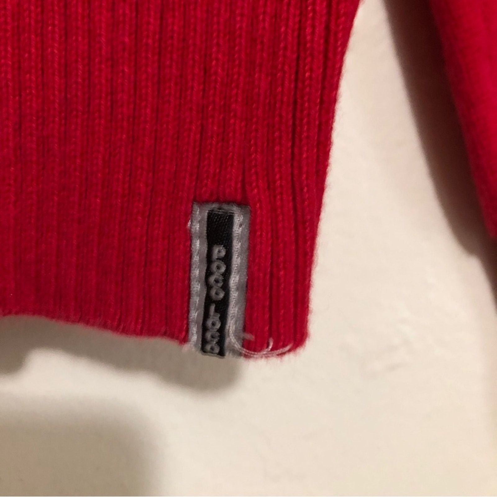 Other Poco Loco Star Knit Cotton Red White Pullover Sweater Size M / US 6-8 / IT 42-44 - 2 Thumbnail