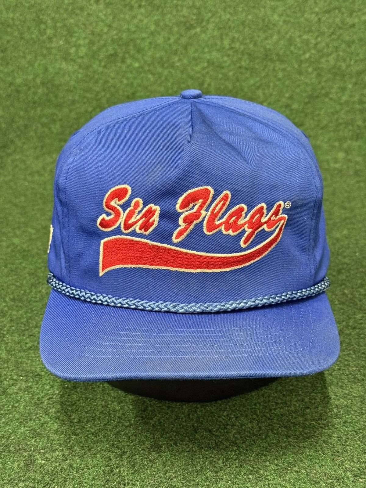 Vintage Vintage Six Flags Theme Parks Script Slideback Hat Size ONE SIZE - 1 Thumbnail