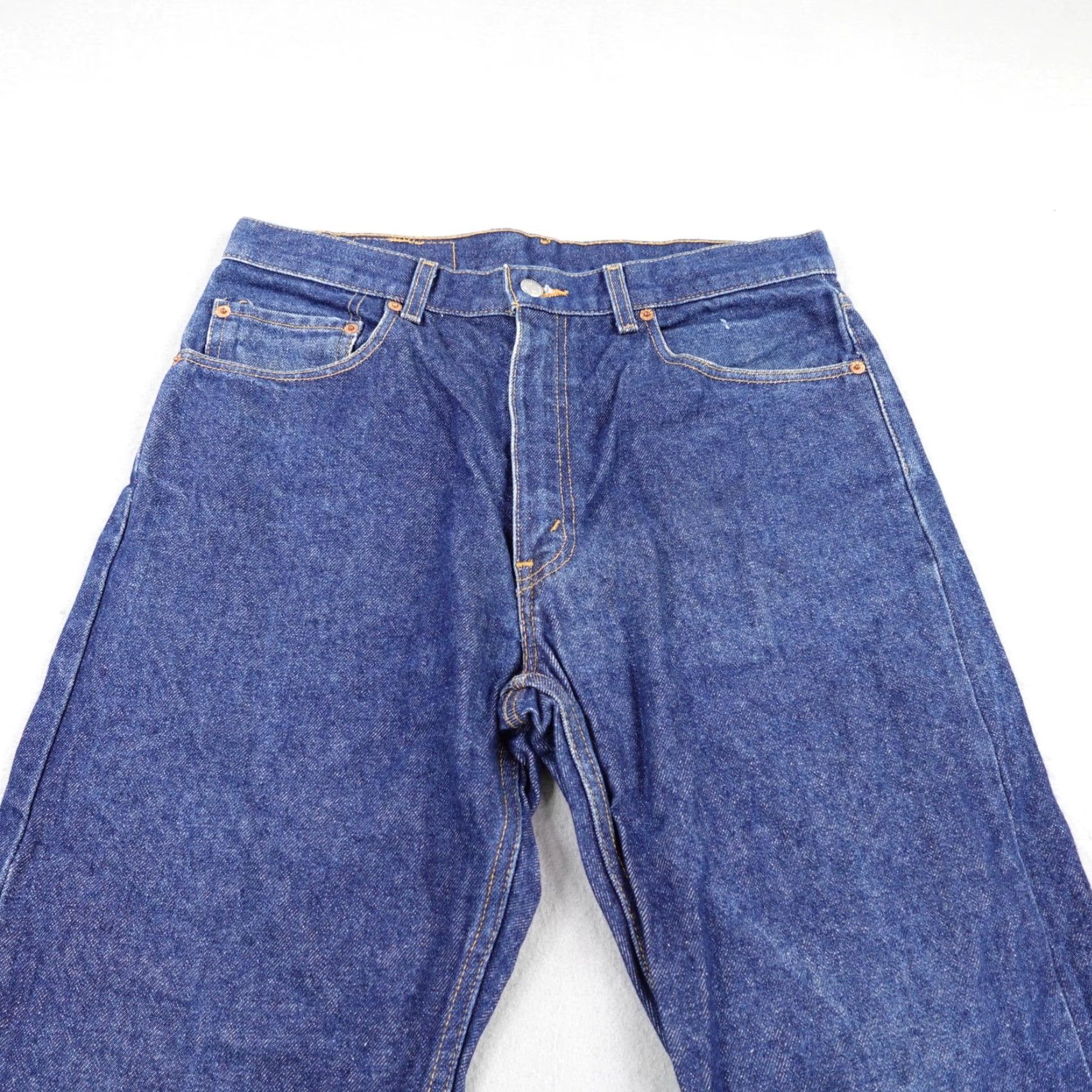 Levi's VINTAGE Levi's Jeans Mens 33x33 Blue Denim 505 Regular Straight Leg Distressed Fray Hem 80s 90s Mens Size US 33 - 2 Thumbnail