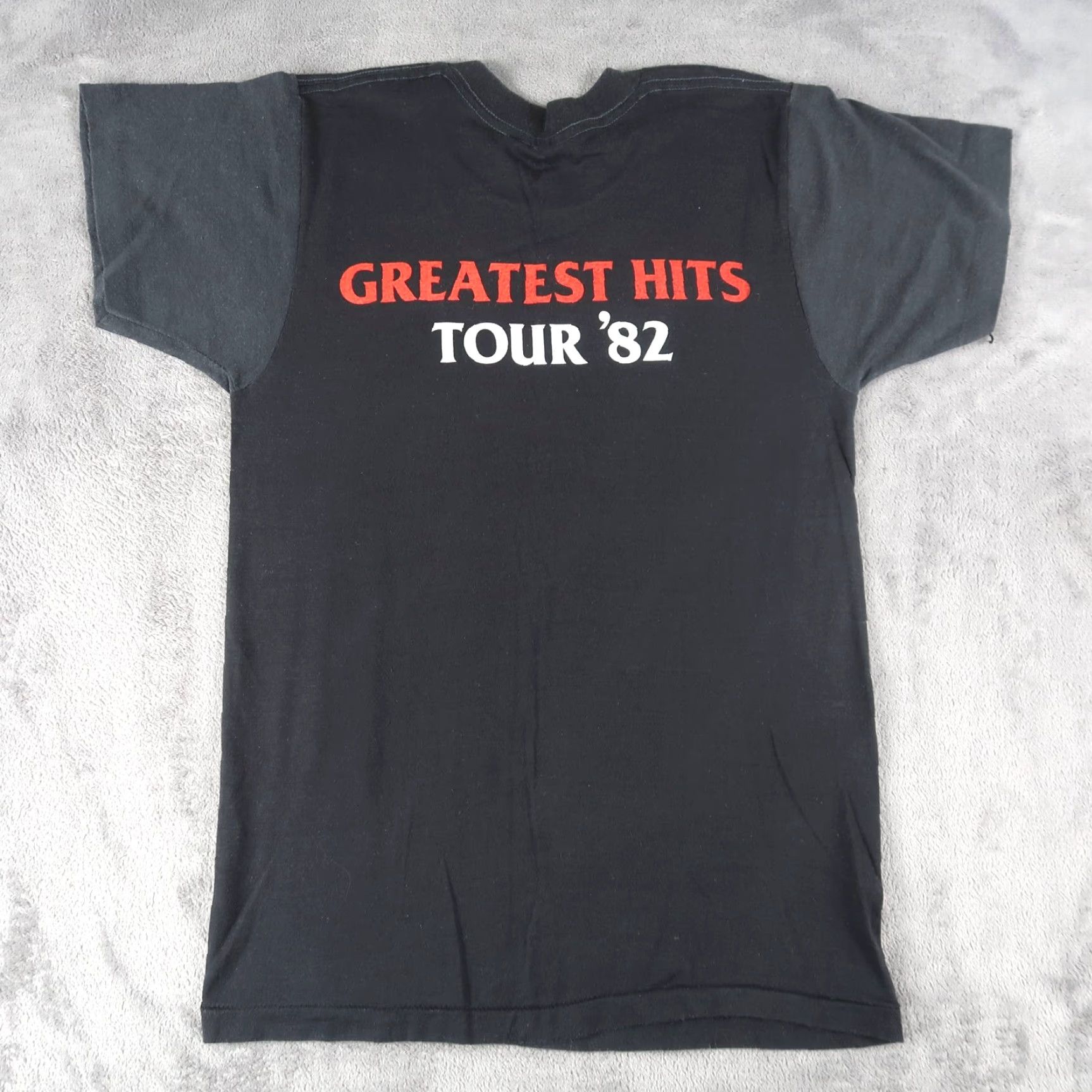 Vintage VINTAGE Little River Band 1982 Greatest Hits T-Shirt Short Sleeve Unisex Small Black 80s Retro Music Shirt Size US S / EU 44-46 / 1 - 2 Thumbnail