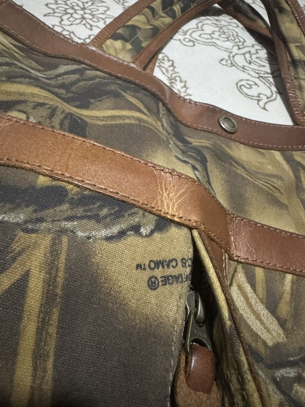 Japanese Brand × MasterPiece AW 18-20 MSPC x Real Camo Medium Luxury Leather Tote Bag Size ONE SIZE - 4 Thumbnail