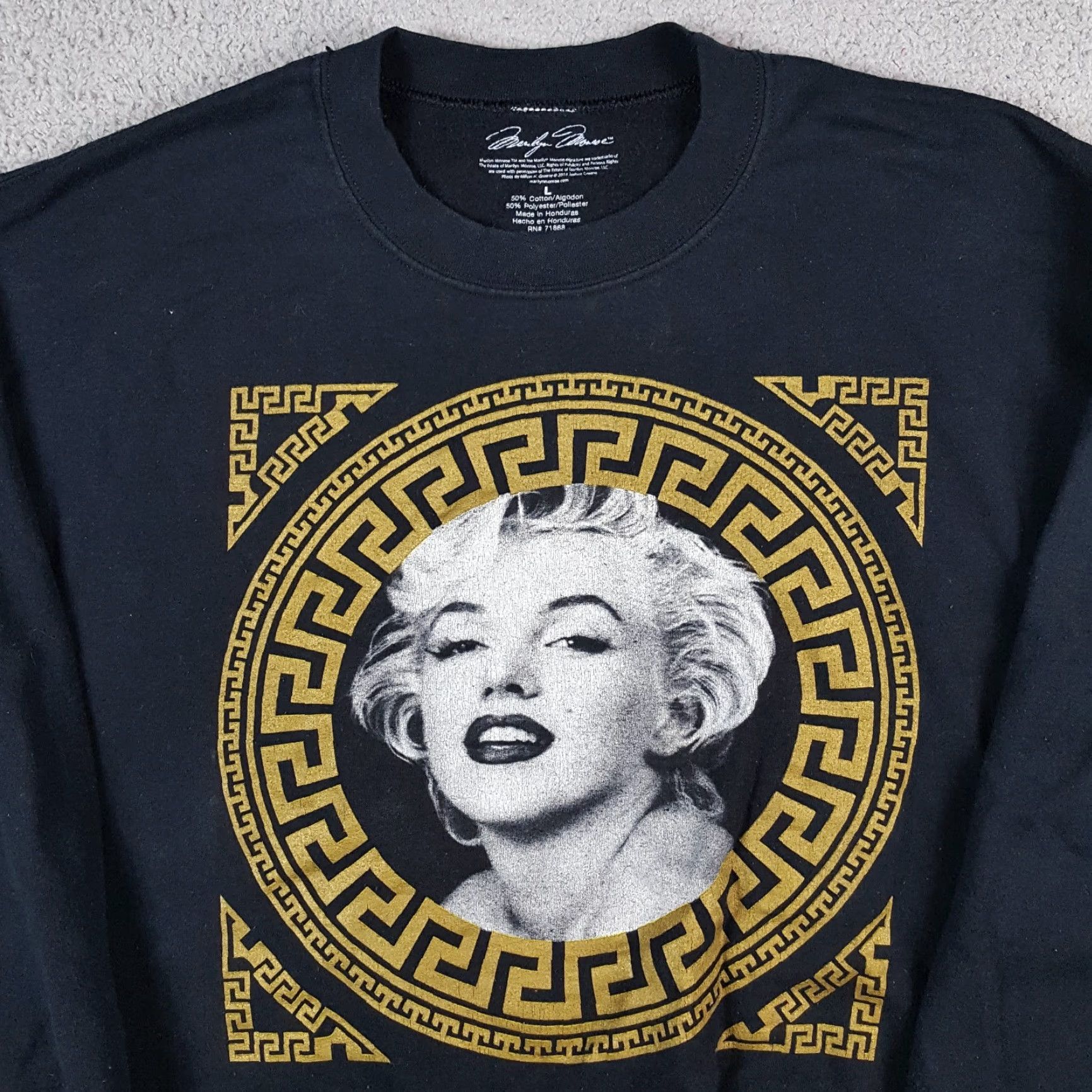 Vintage VINTAGE Marilyn Monroe Aztec Art Movie Star Size L Fleece Pullover Crewneck Sweatshirt Men Black Cotton Polyester Size US L / EU 52-54 / 3 - 2 Thumbnail
