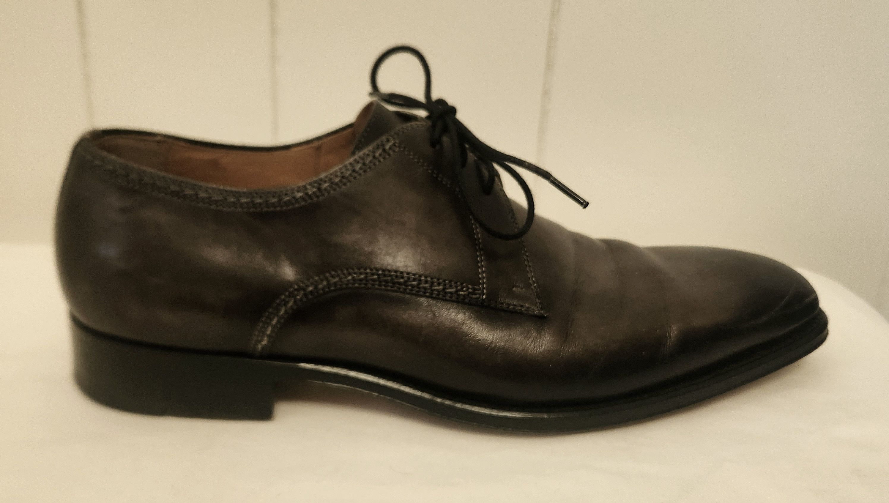 Magnanni Magnanni grey shoes 10 men's leather lace up Size US 10 / EU 43 - 1 Thumbnail
