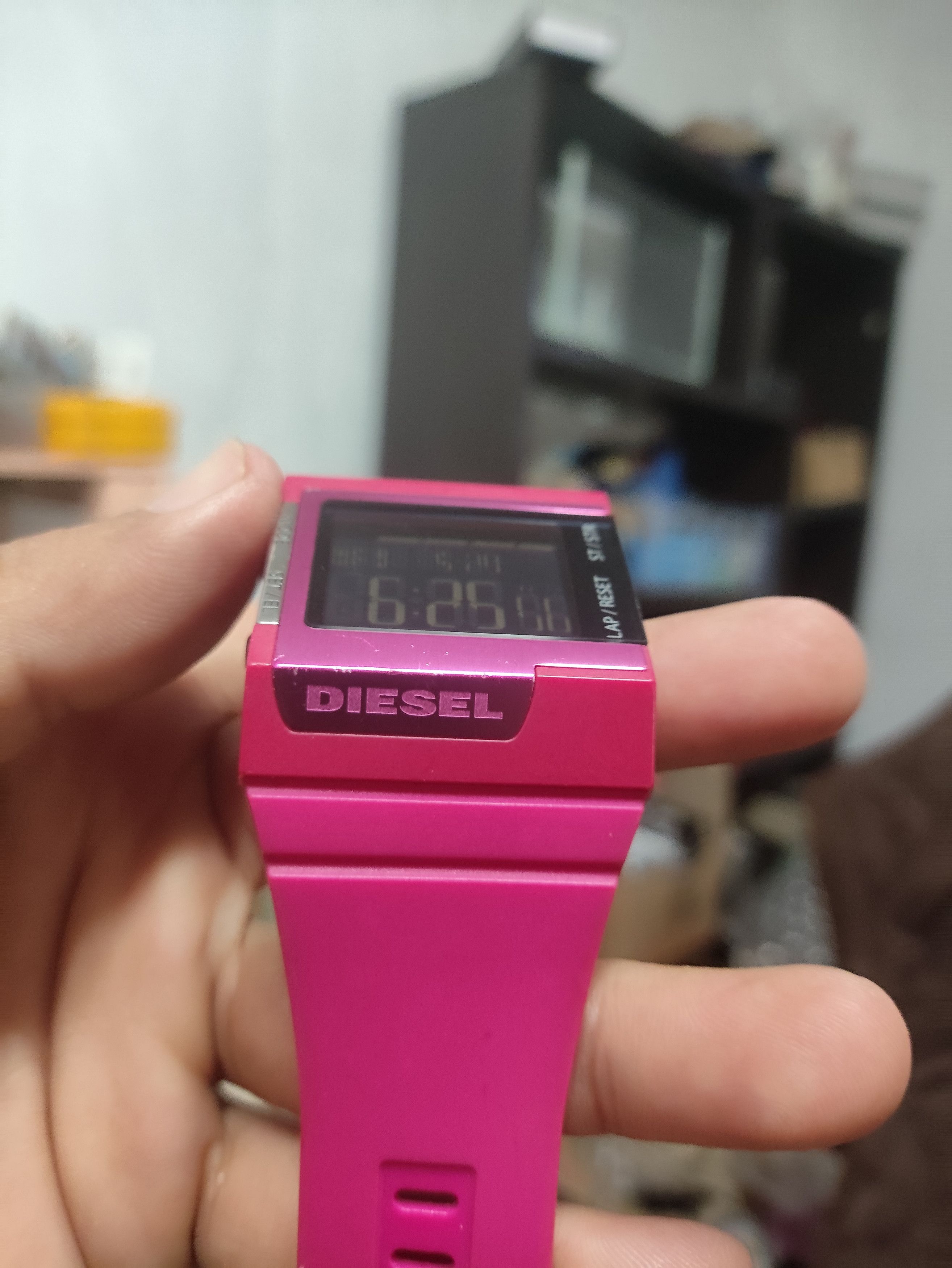 Diesel Vintage 💥 Diesel Digital Watch Red Metallic Monster Size ONE SIZE - 8 Thumbnail