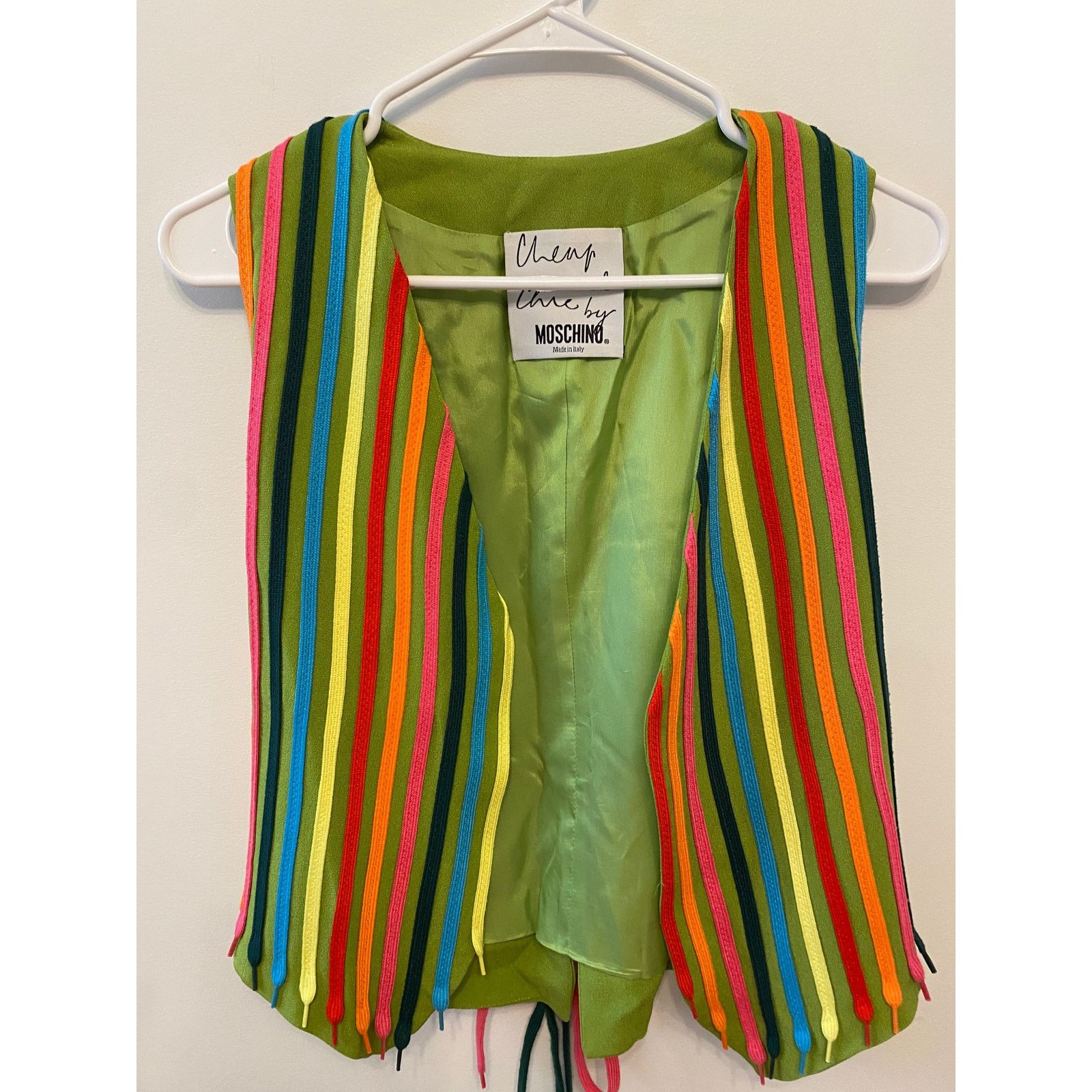 Moschino SUPER RARE 1990's Moschino Cheap & Chic Shoelace Vest Size L / US 10 / IT 46 - 3 Thumbnail
