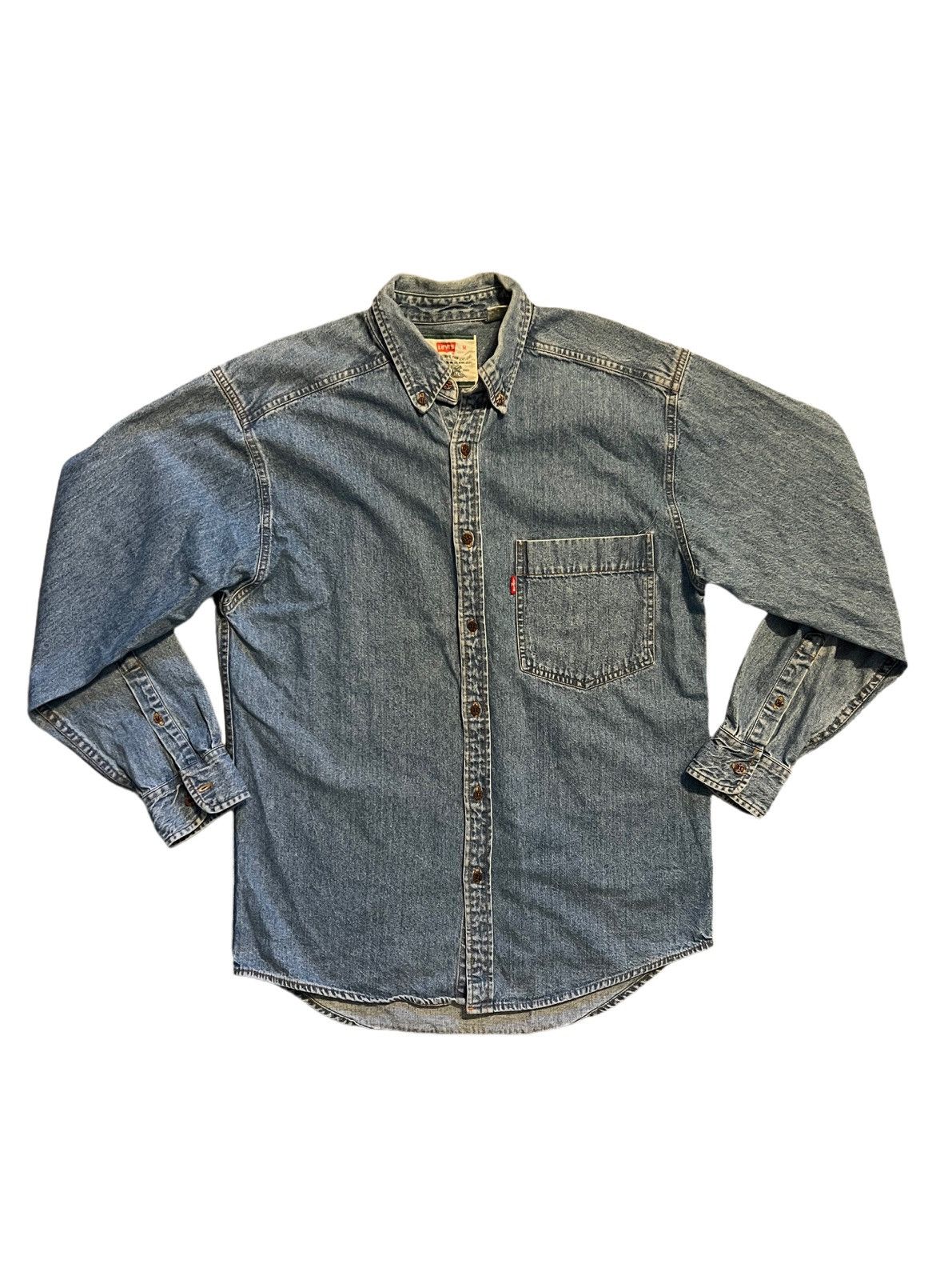 Levi's × Vintage Levi’s Vintage Red Tab Denim Shirt Button Up Oversized ...