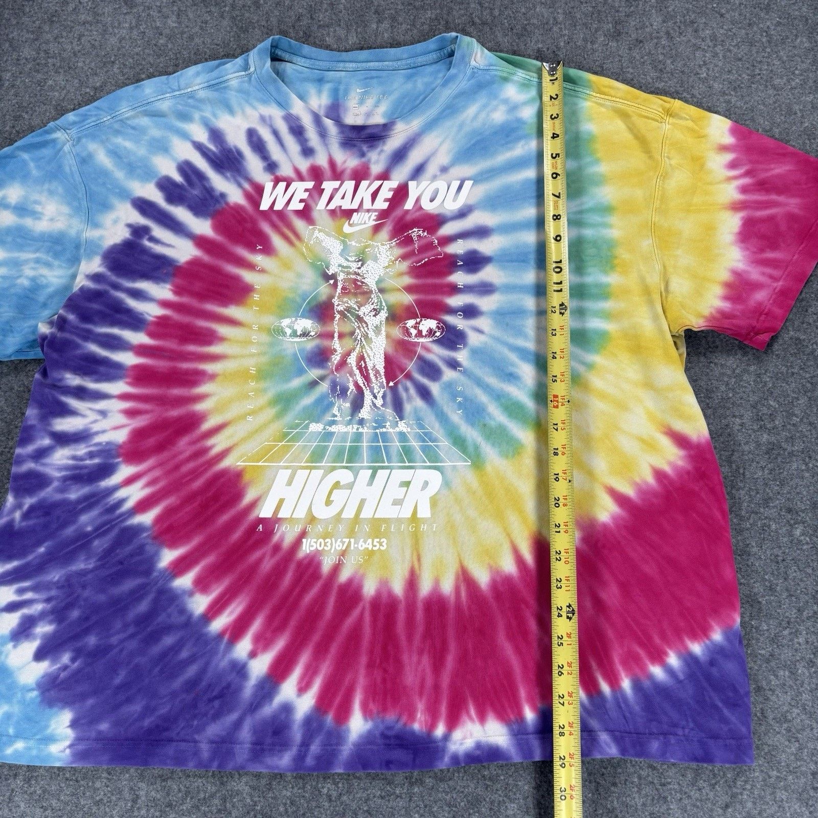 Nike Vtg Nike "We Take You Higher" Tie-Dye T-Shirt Men’s XXL Size US XXL / EU 58 / 5 - 7 Thumbnail