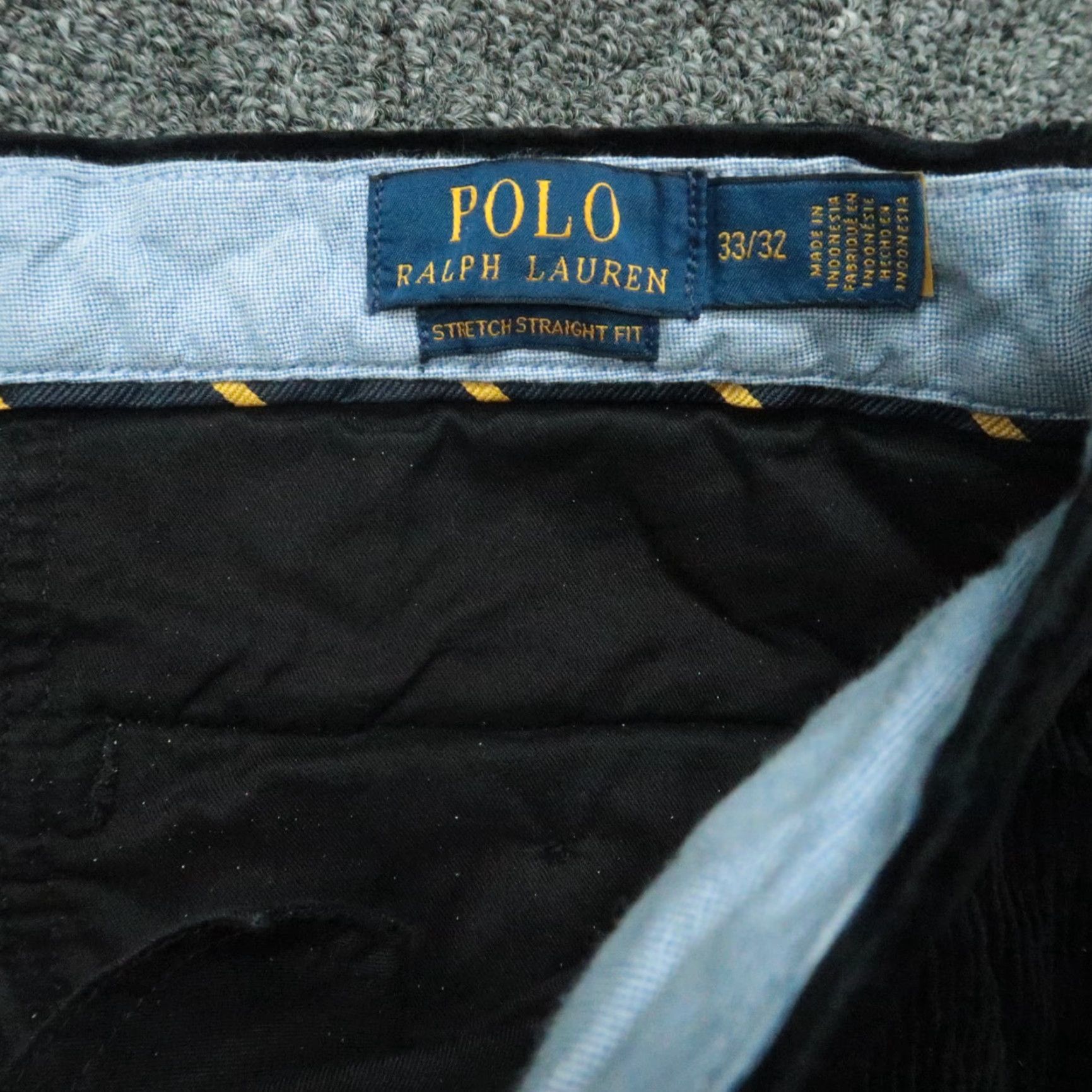 Polo Ralph Lauren Polo Ralph Lauren Pants Men 33x32 Black Corduroy PRL Cords Straight Chino Pockets Slim? Regular (adjusted) Size US XS / EU 42 / 0 - 3 Thumbnail
