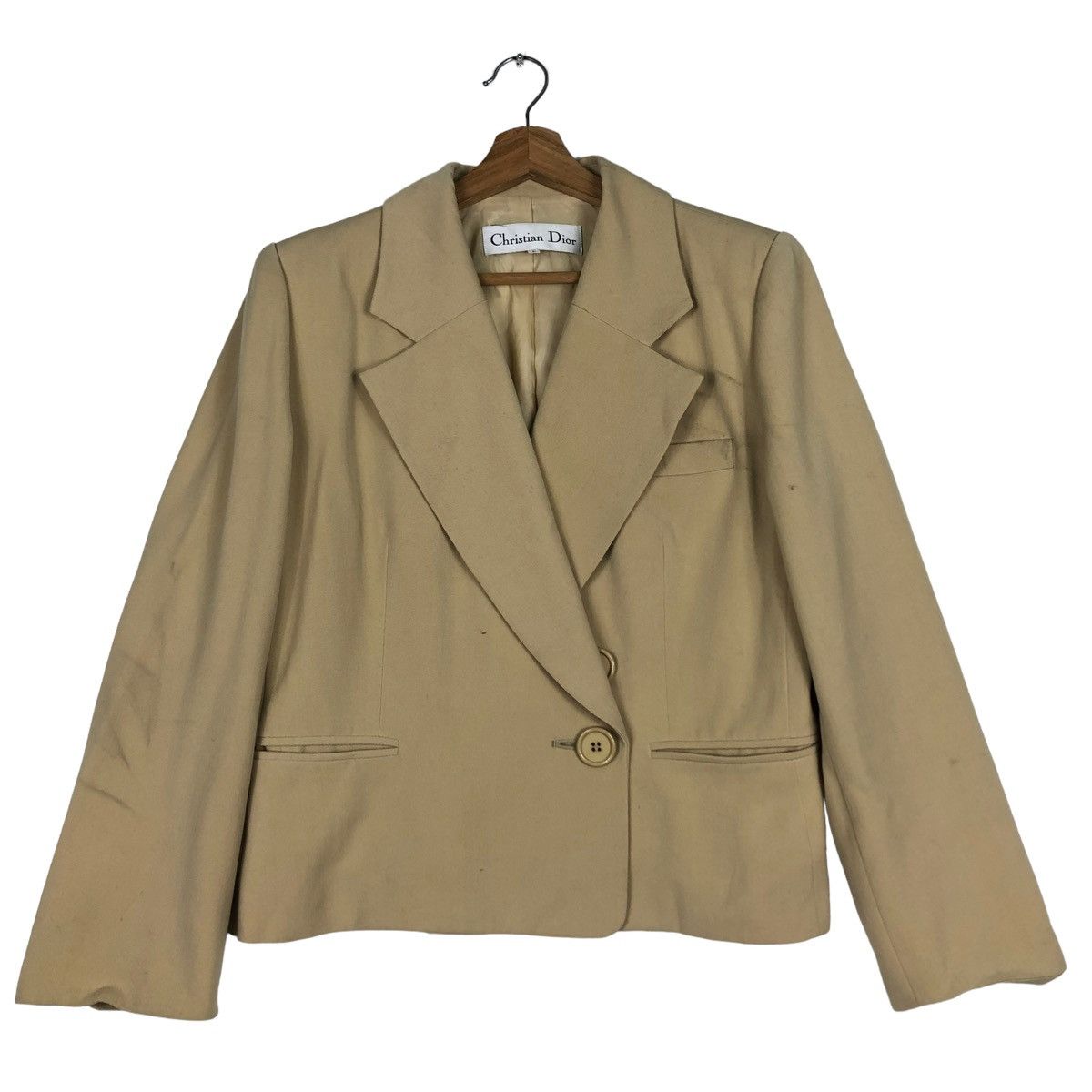 Christian Dior Monsieur 🔥Vtg Cropped Coats Jacket Christian Dior Size L / US 10 / IT 46 - 1 Thumbnail