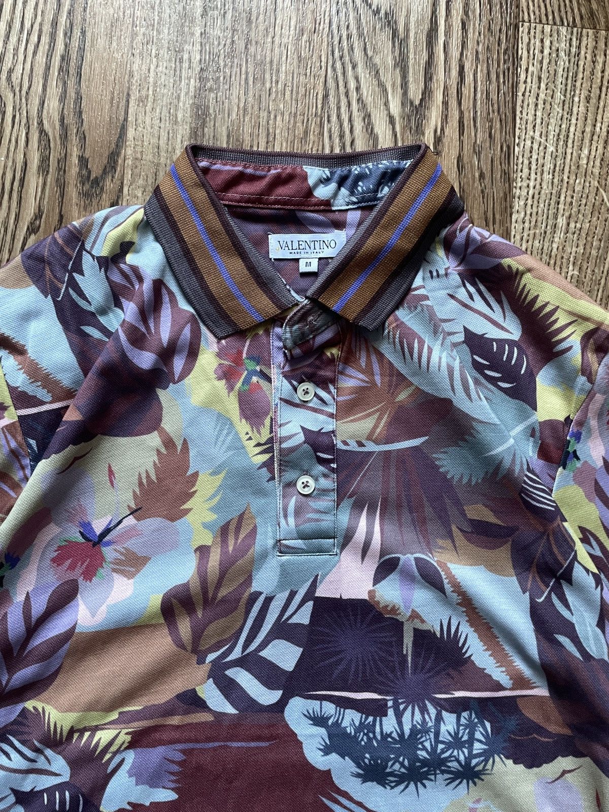 Valentino Valentino Polo Shirt/ Floral Design Size US M / EU 48-50 / 2 - 4 Thumbnail