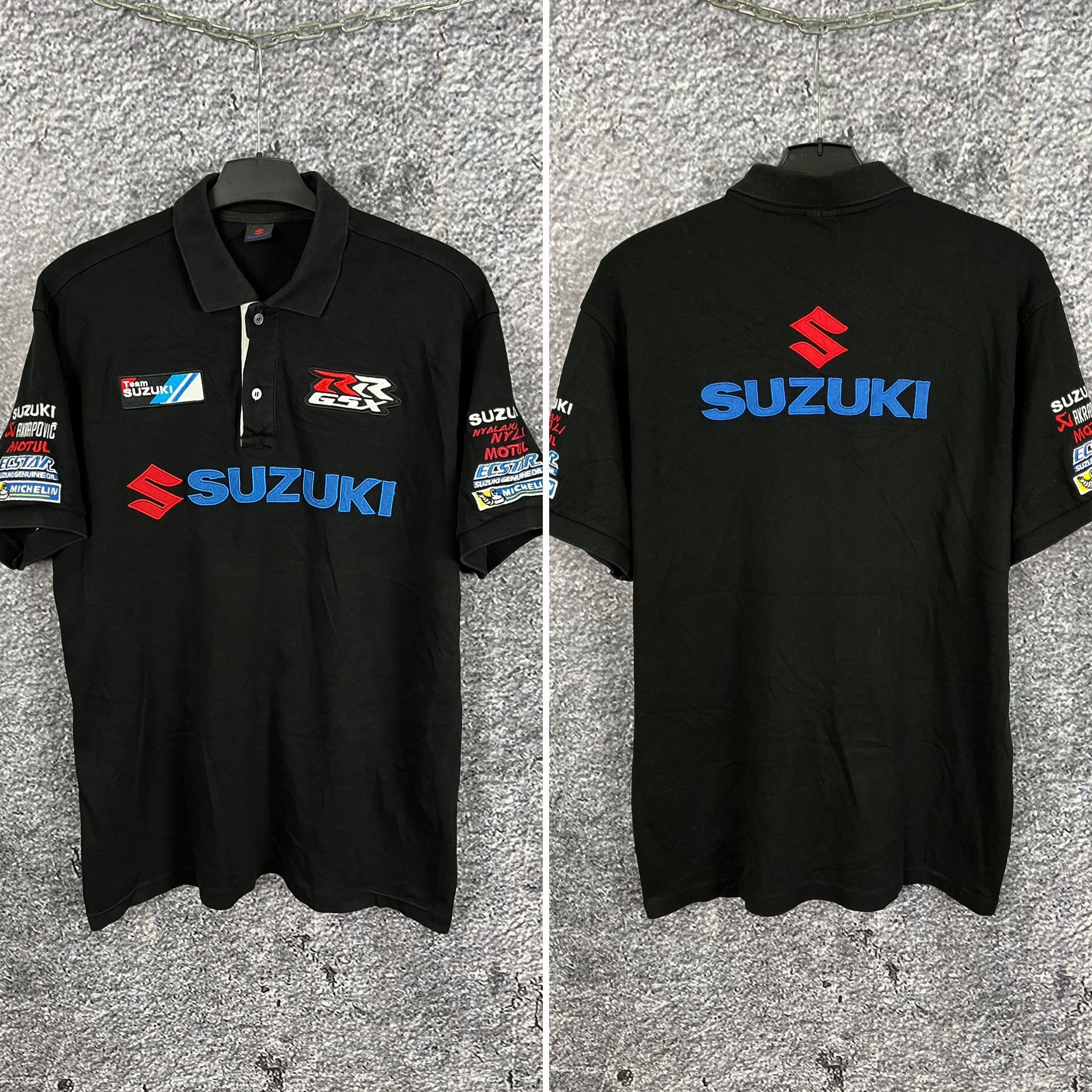 Vintage Suzuki Team GSX Racing Short Sleeve Polo Shirt Vintage Moto Size US XL / EU 56 / 4 - 1 Thumbnail