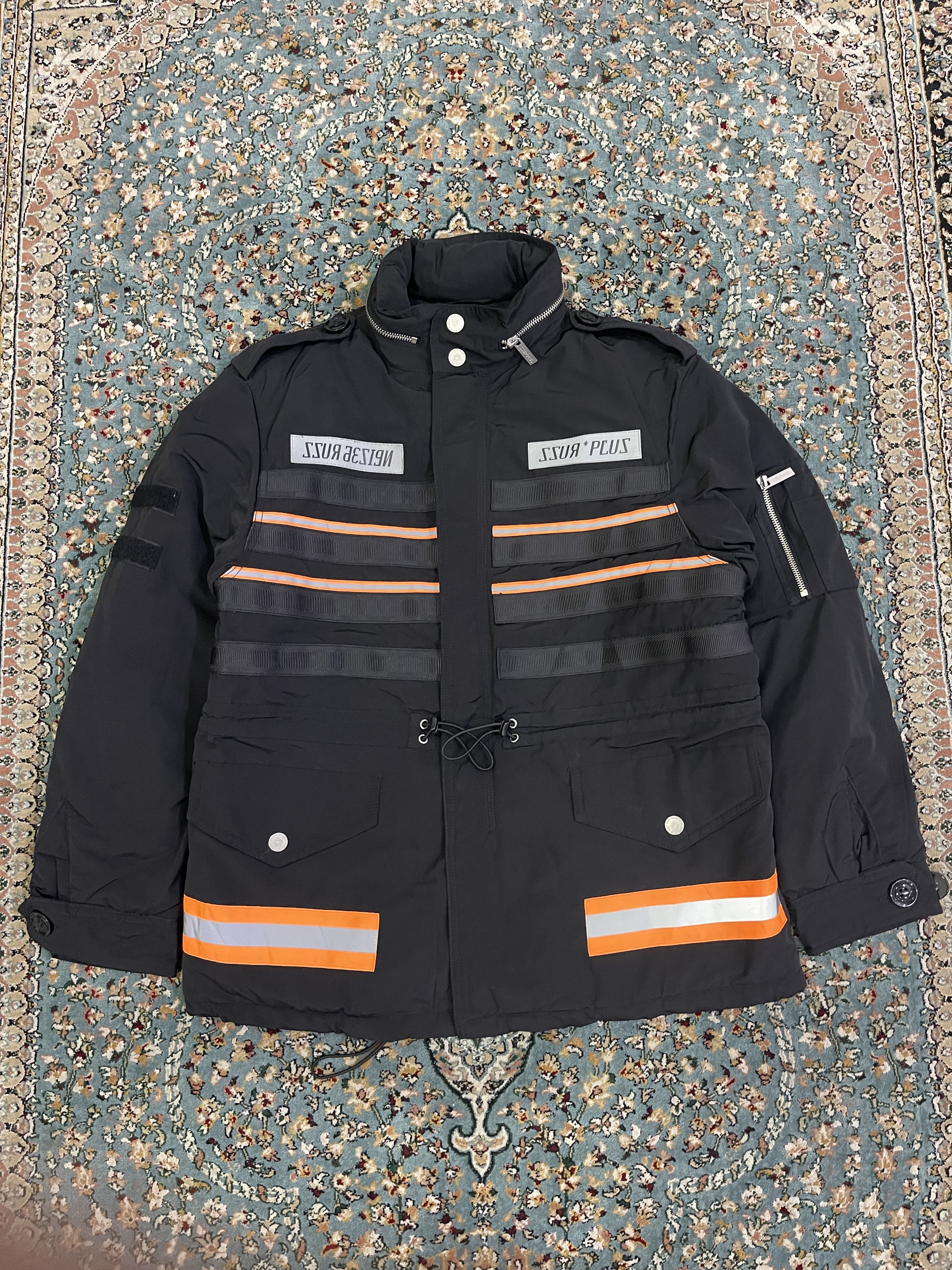 SSUR AW18 SSUR Safety Reflector Puffer Jacket “Make Love Not War” Size US M / EU 48-50 / 2 - 2 Thumbnail