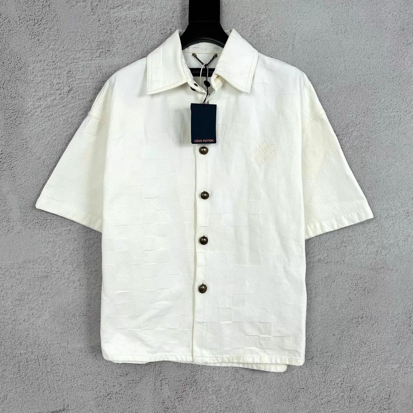 Louis Vuitton Beige Short Sleeve Button-Up Shirt XS Size US XS / EU 42 / 0 - 1 Thumbnail