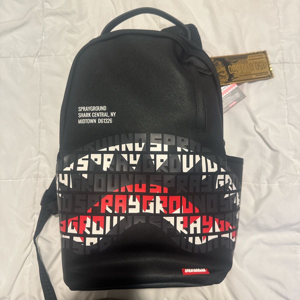 Sprayground Black x Red Sprayground Backpack | Grailed