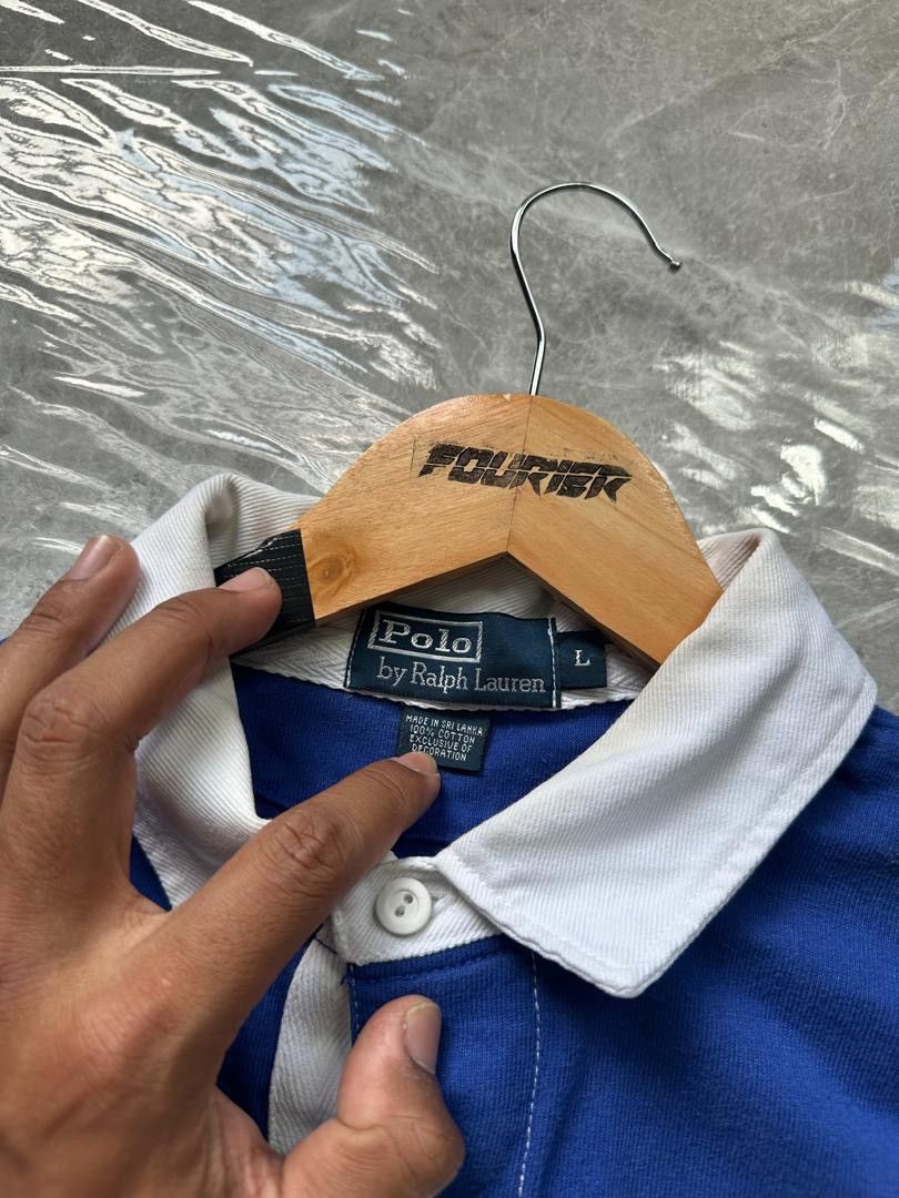 Polo Ralph Lauren VINTAGE POLO RALPH LAUREN STRIPE RUGBY SHIRT Size US L / EU 52-54 / 3 - 4 Thumbnail