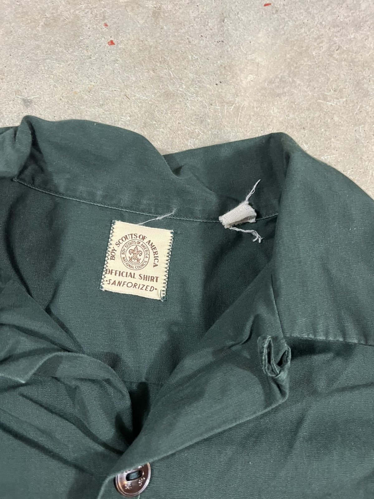 Vintage Vintage 60s Boy Scouts Green Loop Collar Short Sleeve Shirt Size US M / EU 48-50 / 2 - 3 Thumbnail