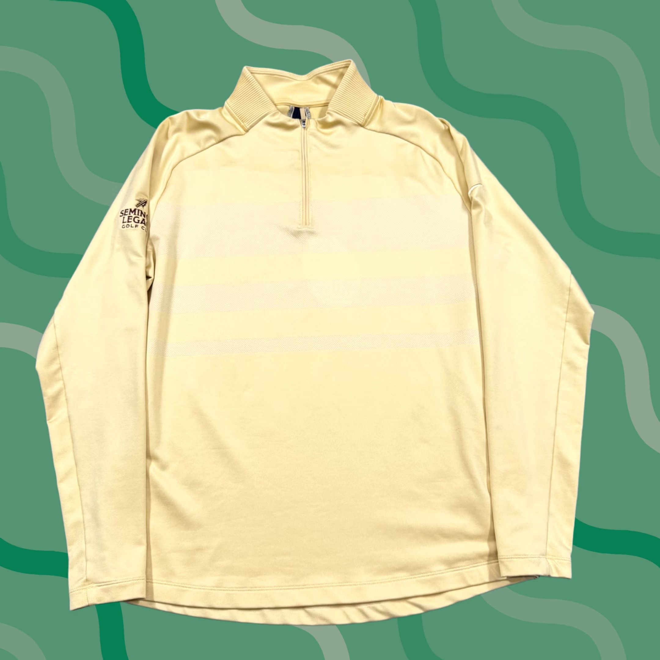 Nike Nike Sweatshirt Mens L Yellow Dri-FIT 1/4 Zip Golf Pullover Seminole Legacy Size US L / EU 52-54 / 3 - 1 Thumbnail