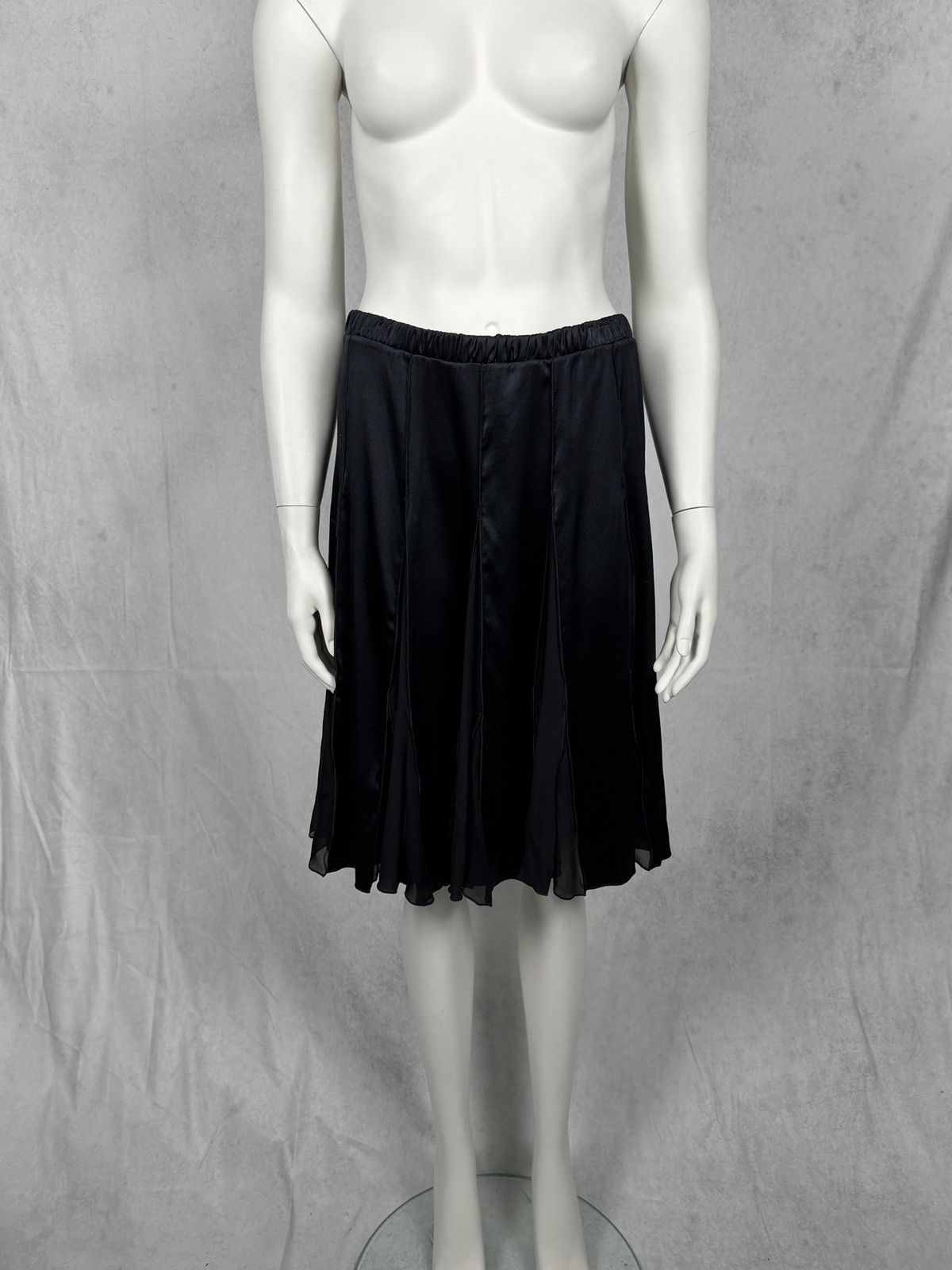Roberto Cavalli S/S2004 Flared Paneled Silk Fluid Skirt