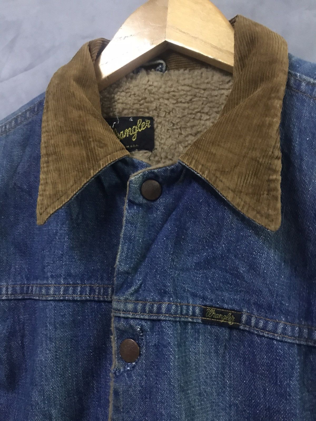 Vintage × Wrangler Vintage 60/70s Wrangler Sherpa Denim Jacket Size US S / EU 44-46 / 1 - 7 Thumbnail