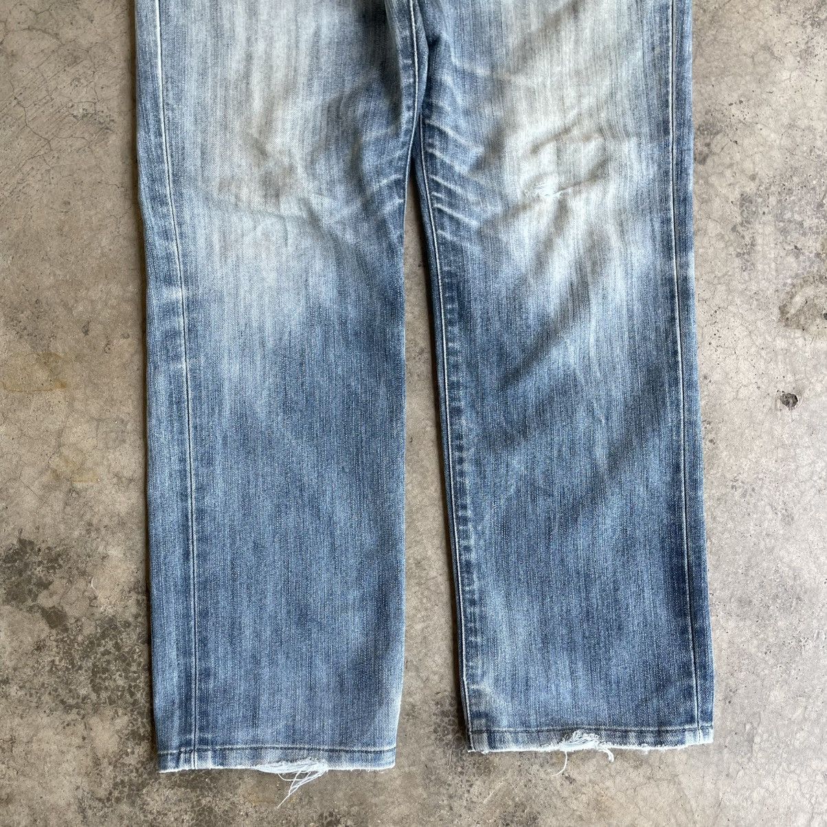 Edwin 🔥Vintage Edwin Premio Jeans Ripped Distress Denim Jeans Size US 32 / EU 48 - 3 Thumbnail