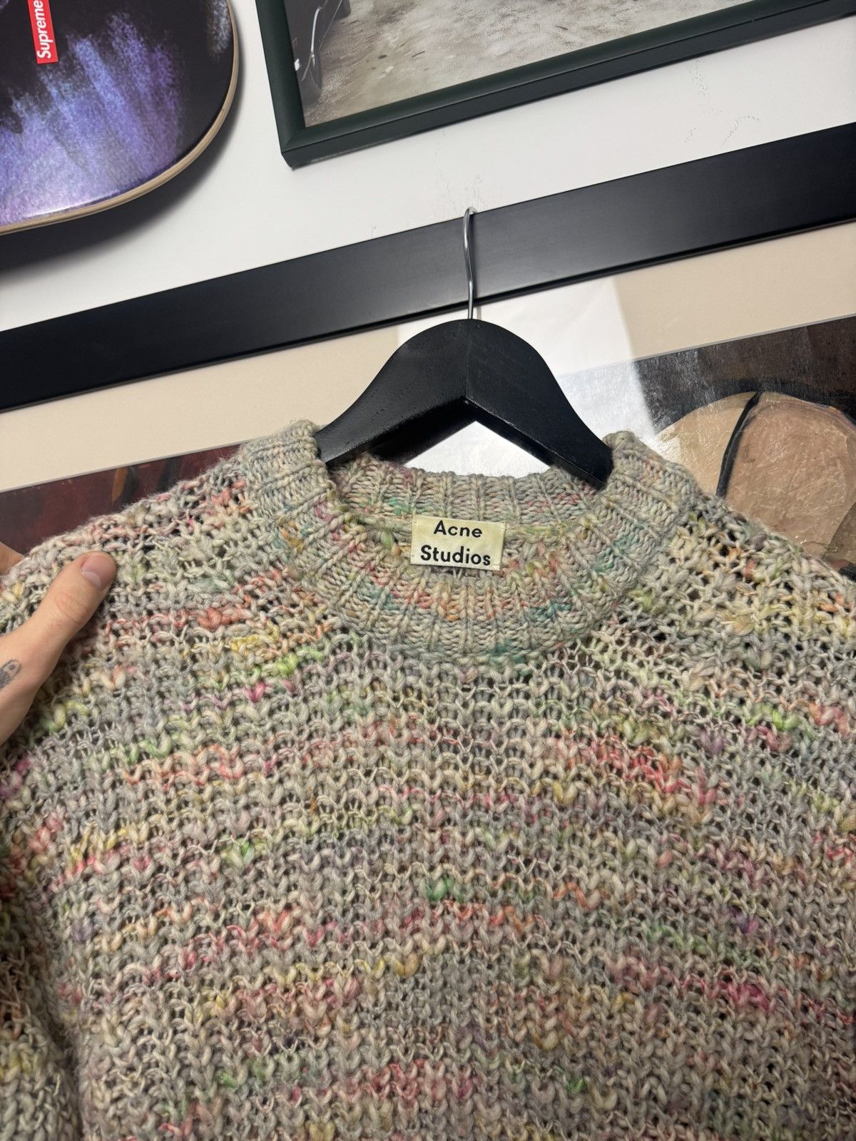 Acne Studios Acne Studios Zora Multicolour Knit Sweater Boxy Oversize Size US XS / EU 42 / 0 - 3 Thumbnail