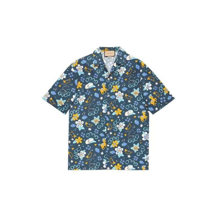 Gucci Gucci Gucci SS22 Vintage Floral Print Short Sleeve Shirt - Size US L / EU 52-54 / 3 - 2 Thumbnail