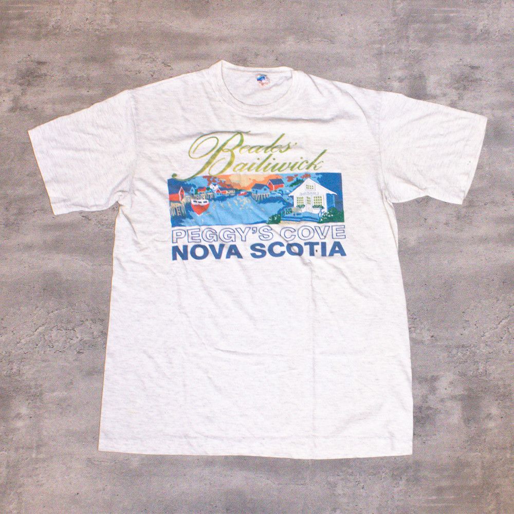 Vintage Vintgae 1980s Reales Bailiwick Nova Scotia Heahter Grey Tee Size US M / EU 48-50 / 2 - 1 Thumbnail
