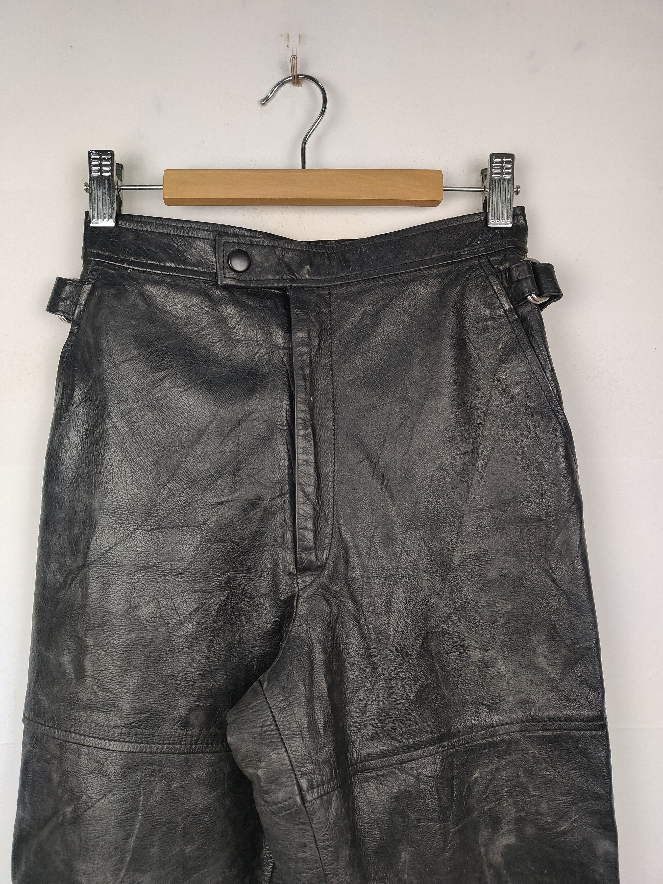 Japanese Brand Ba-tsu Laboratory All Fashion Art Leather pant Size 24" / US 00 / IT 34 - 2 Thumbnail