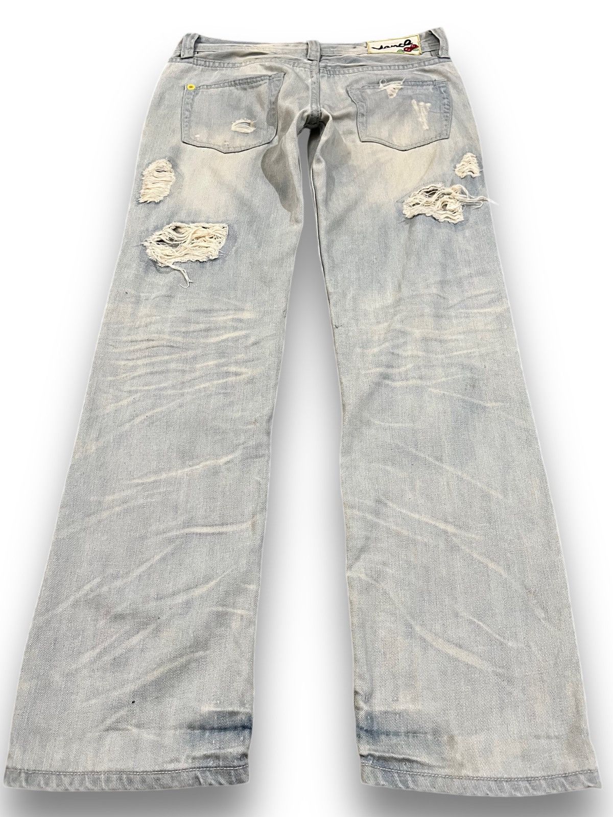 Japanese Brand Vintage Vence Ripped Grunge Distressed Denim Size US 33 - 5 Thumbnail