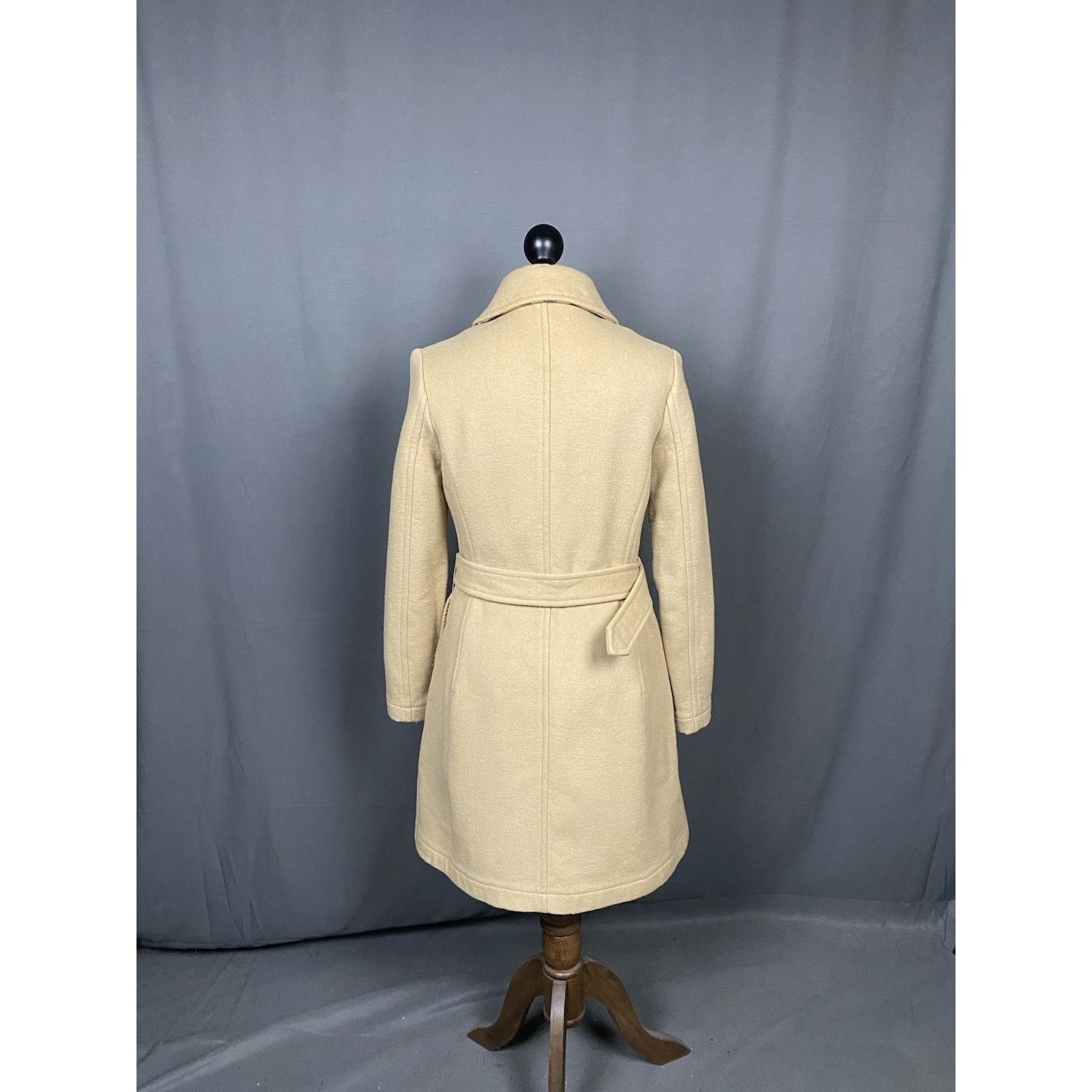 Burberry Burberry Women's Beige Wool Belted Trench Coat Size 40 Size S / US 4 / IT 40 - 8 Thumbnail