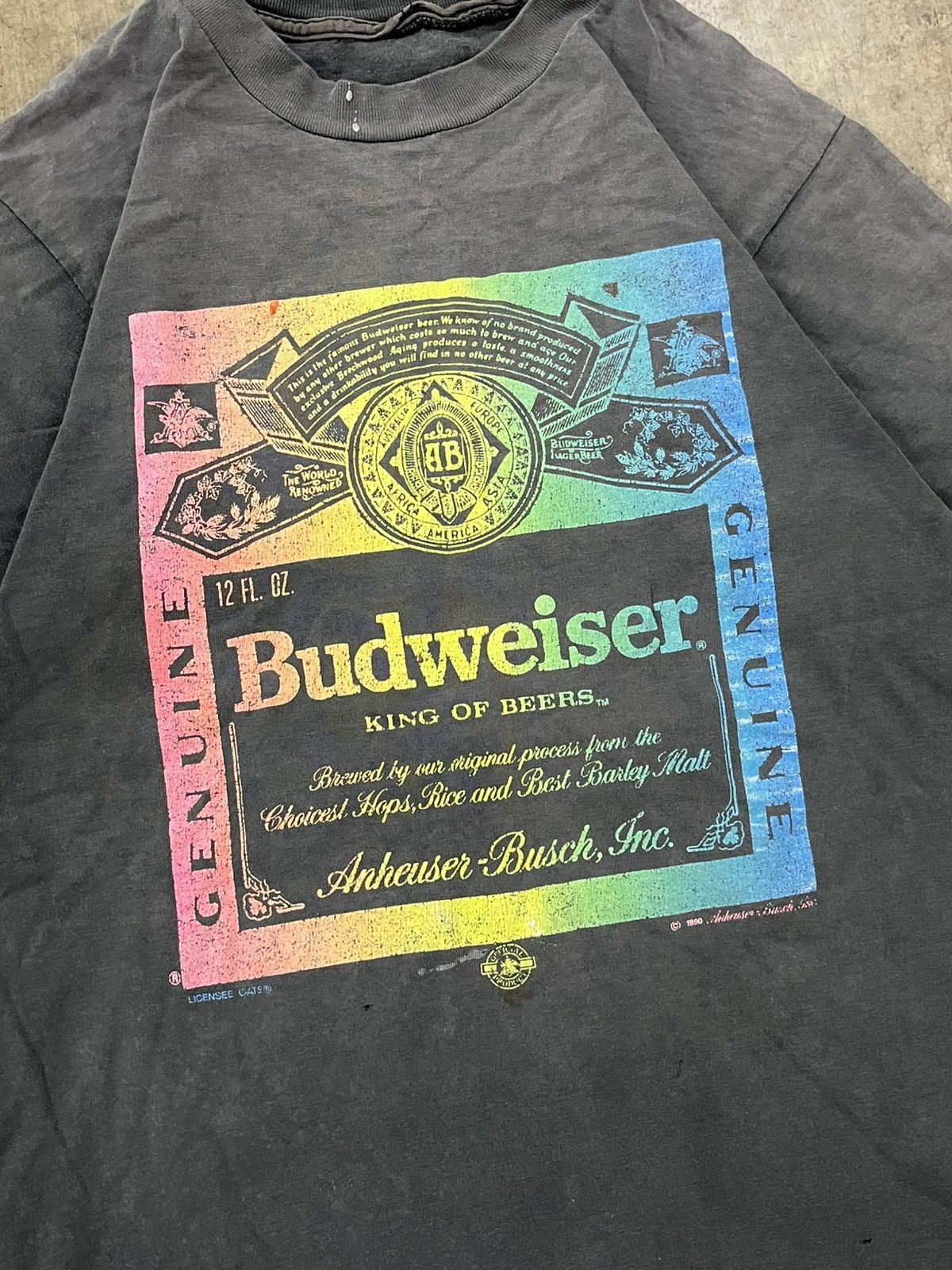 Budweiser × Vintage Vintage Budweiser sun faded 90s tee shirt rare hype alcohol Size US L / EU 52-54 / 3 - 4 Thumbnail