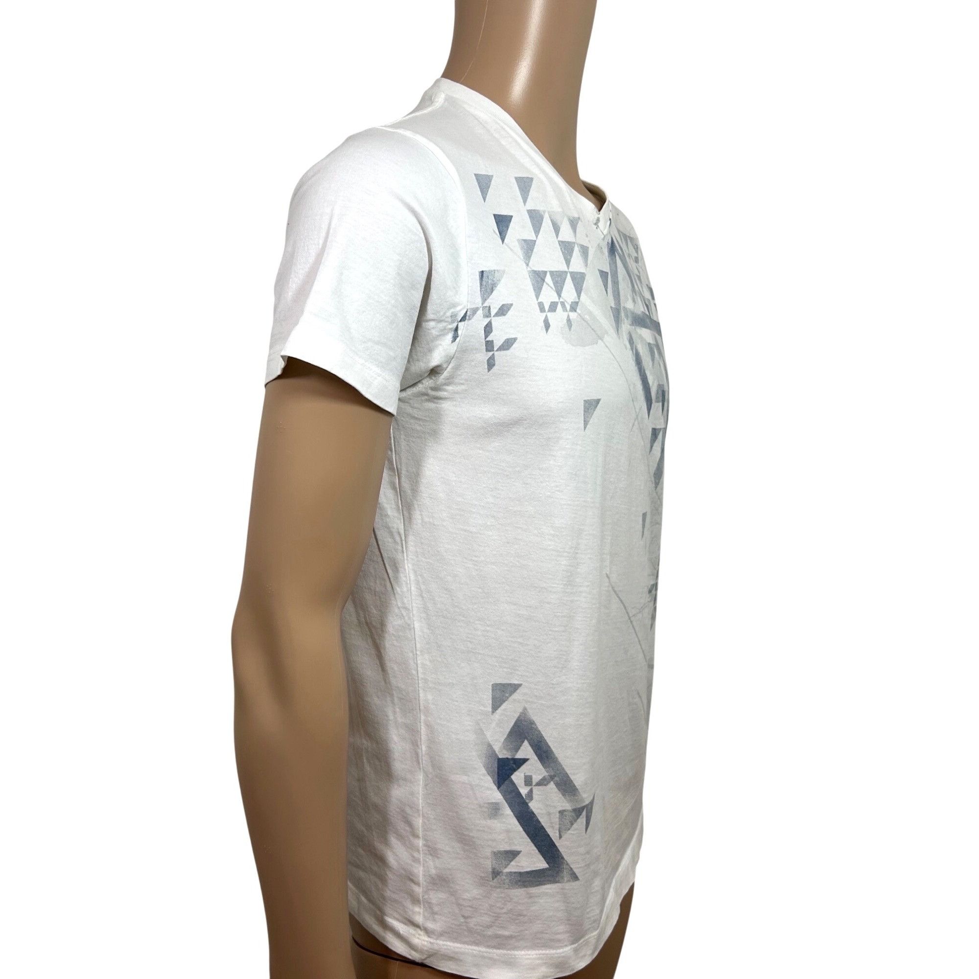 Apt. 9 Apt. 9 Men’ T-Shirt M Vtg Short Sleeve V-Neck White Blue Gr Size US M / EU 48-50 / 2 - 2 Thumbnail