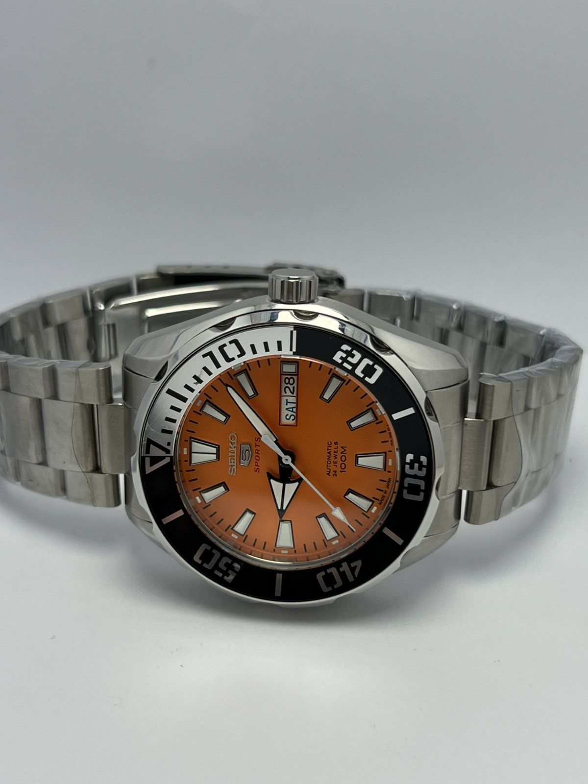 Seiko Seiko Sports Automatic Directional Bazel Day/Date Japan Size 44 - 12 Thumbnail