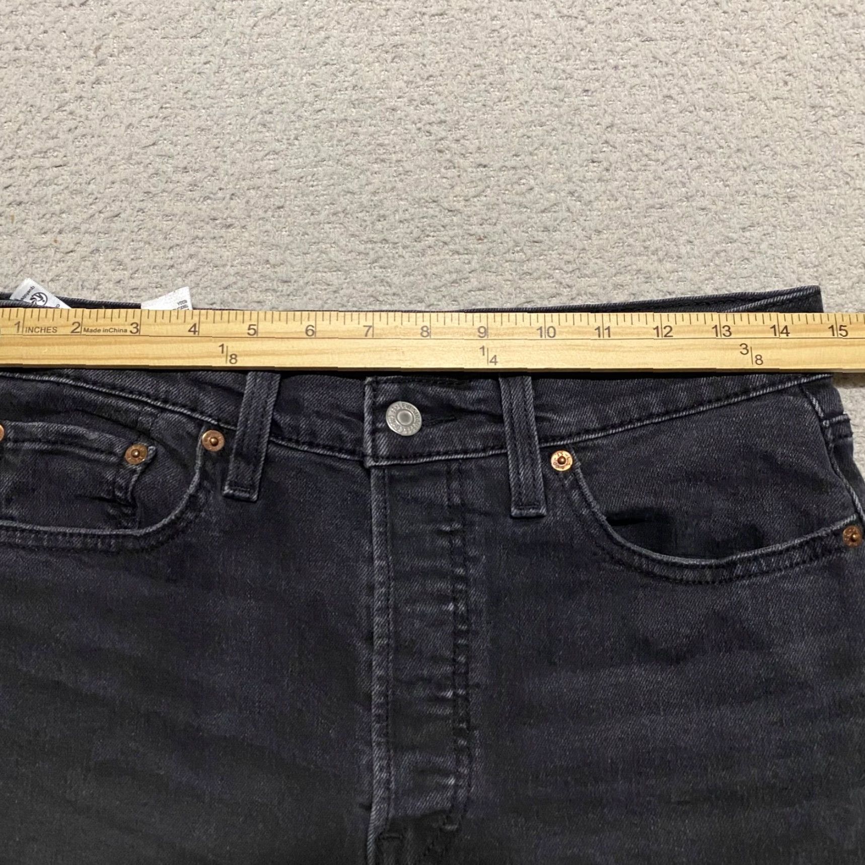 Levi's Levi's Jeans Womens 31 Gray Denim Wedgie Straight Button Fly Distressed Size 24" / US 00 / IT 34 - 5 Thumbnail