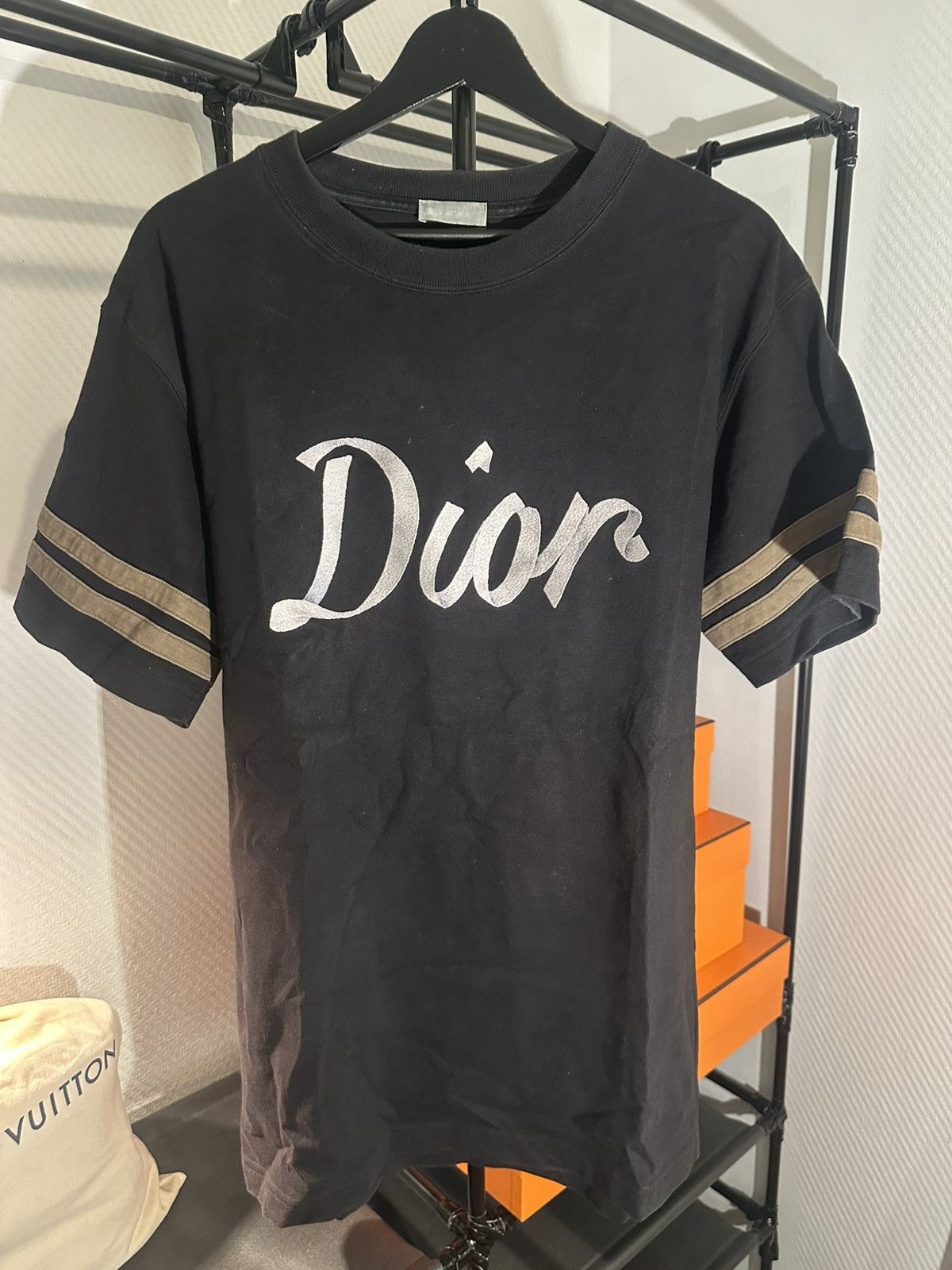 Dior Dior Collegiate Varsity Script ‘47’ T-shirt Black M Size US M / EU 48-50 / 2 - 1 Thumbnail