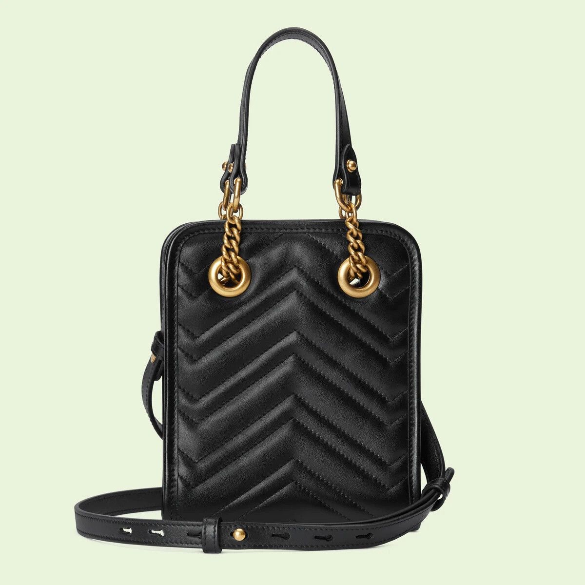 Gucci o1s1wg110225 Size:OS /GG Marmont Matelassé Mini Bag in Black Size ONE SIZE - 6 Thumbnail