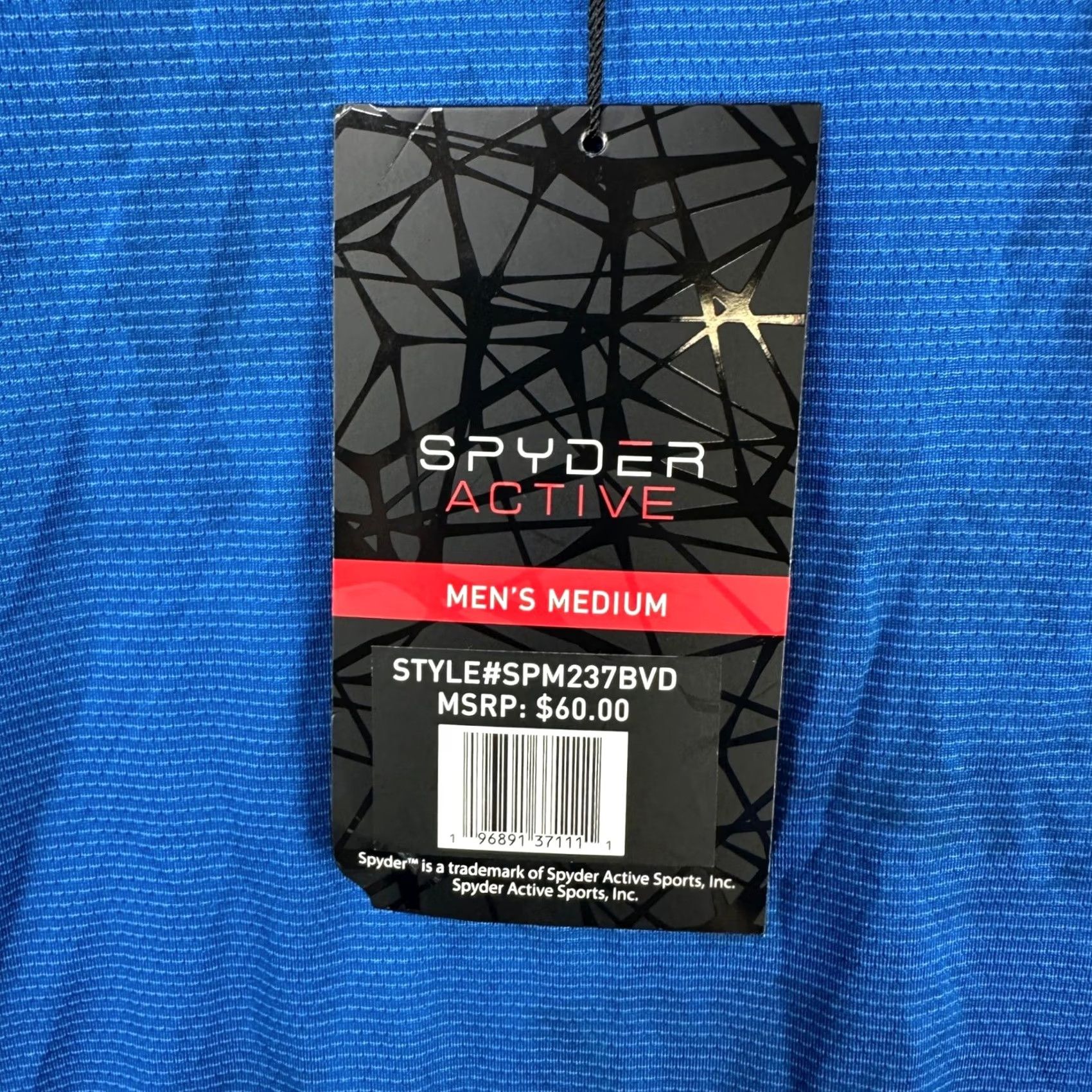 Spyder Spyder Active Mens Compression Shirt Medium Blue Short Sleeve Logo NEW Size US M / EU 48-50 / 2 - 2 Thumbnail