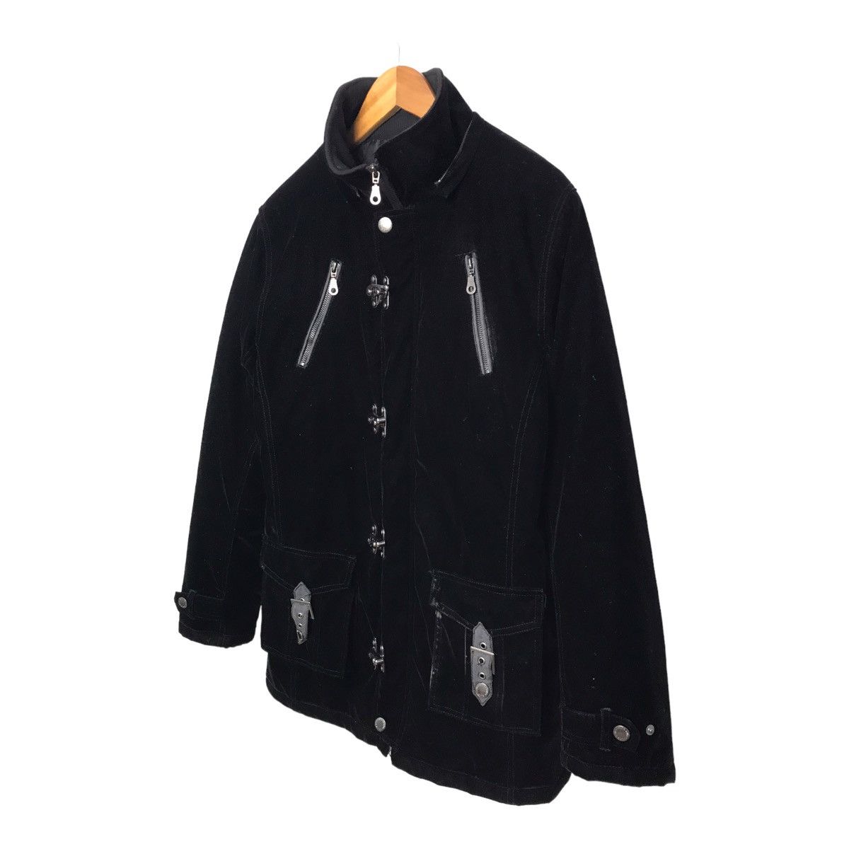 In The Attic In the Attic Velvet Style Punk Long Jacket Size US M / EU 48-50 / 2 - 3 Thumbnail