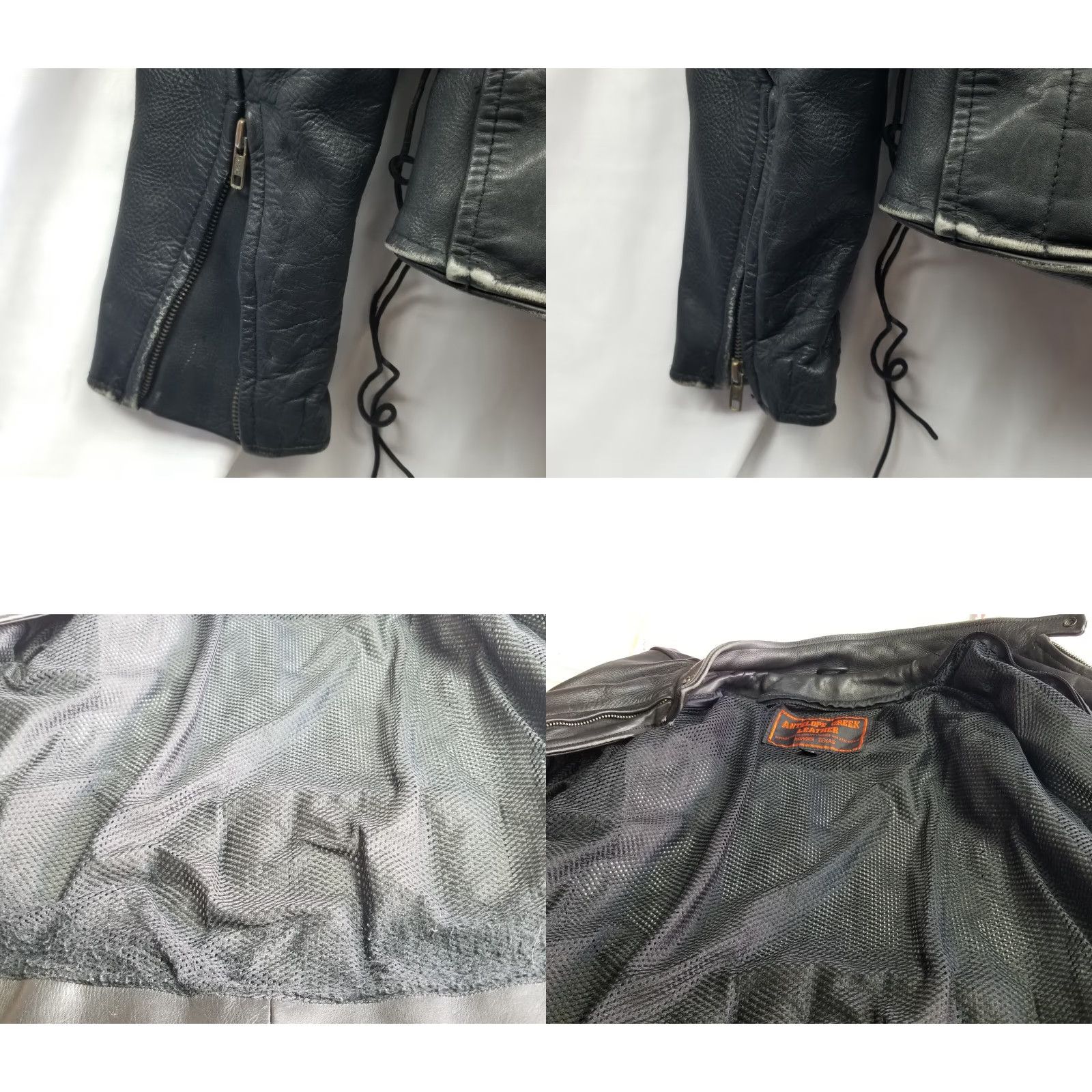Vintage Antelope Creek Leather Motorcycle Jacket Mens Size 44 Black Embroidered Jacket Size US S / EU 44-46 / 1 - 8 Thumbnail