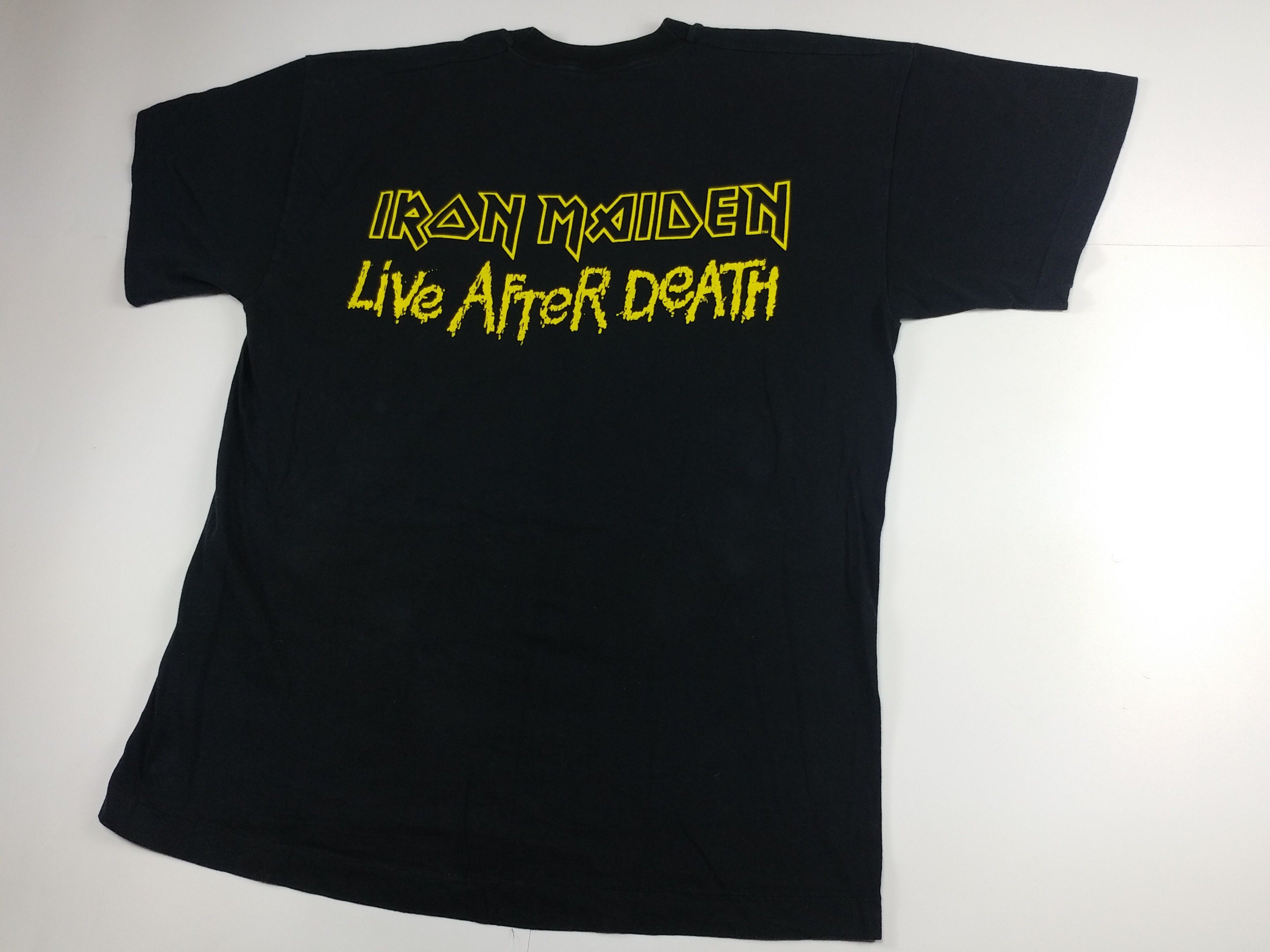 Vintage Vintage Iron Maiden T-Shirt 1985 Live After Death Tour, XL Size US XL / EU 56 / 4 - 14 Thumbnail