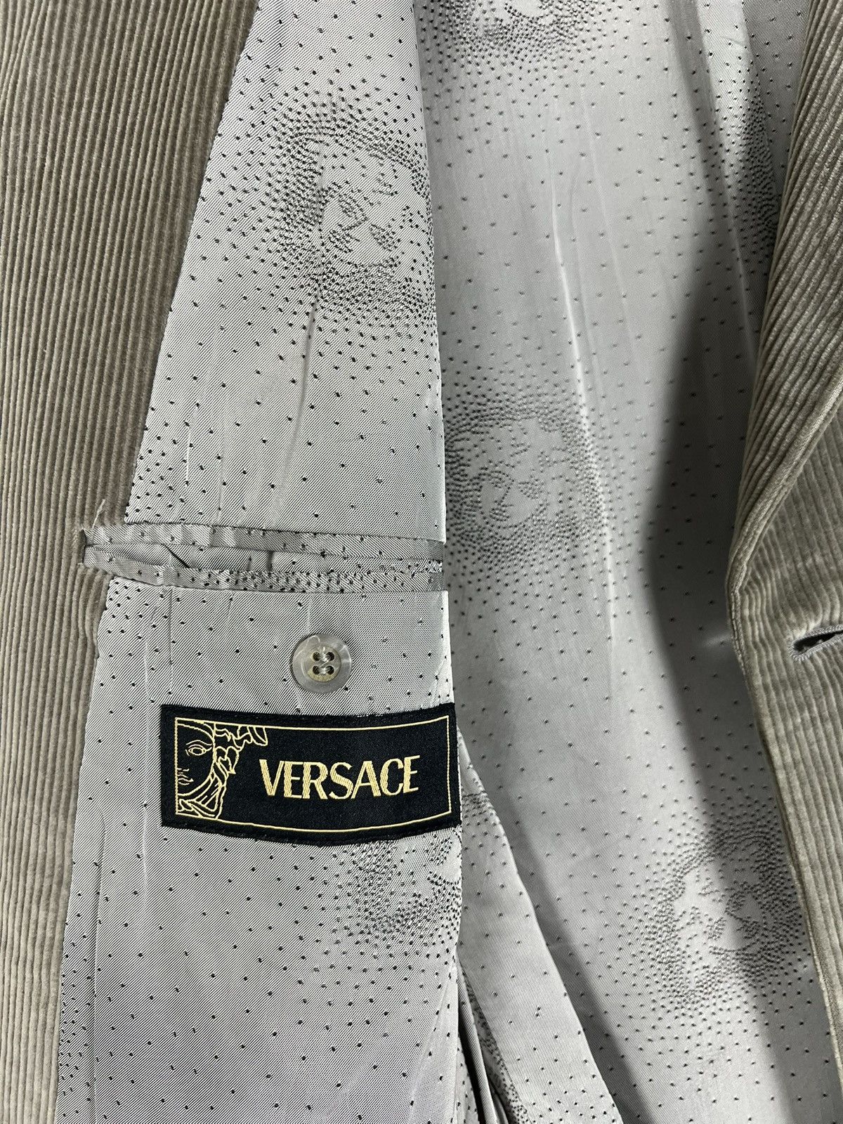 Versace Vintage Versace 80s Medusa Lining Corduroy Jacket Size 54R - 7 Thumbnail