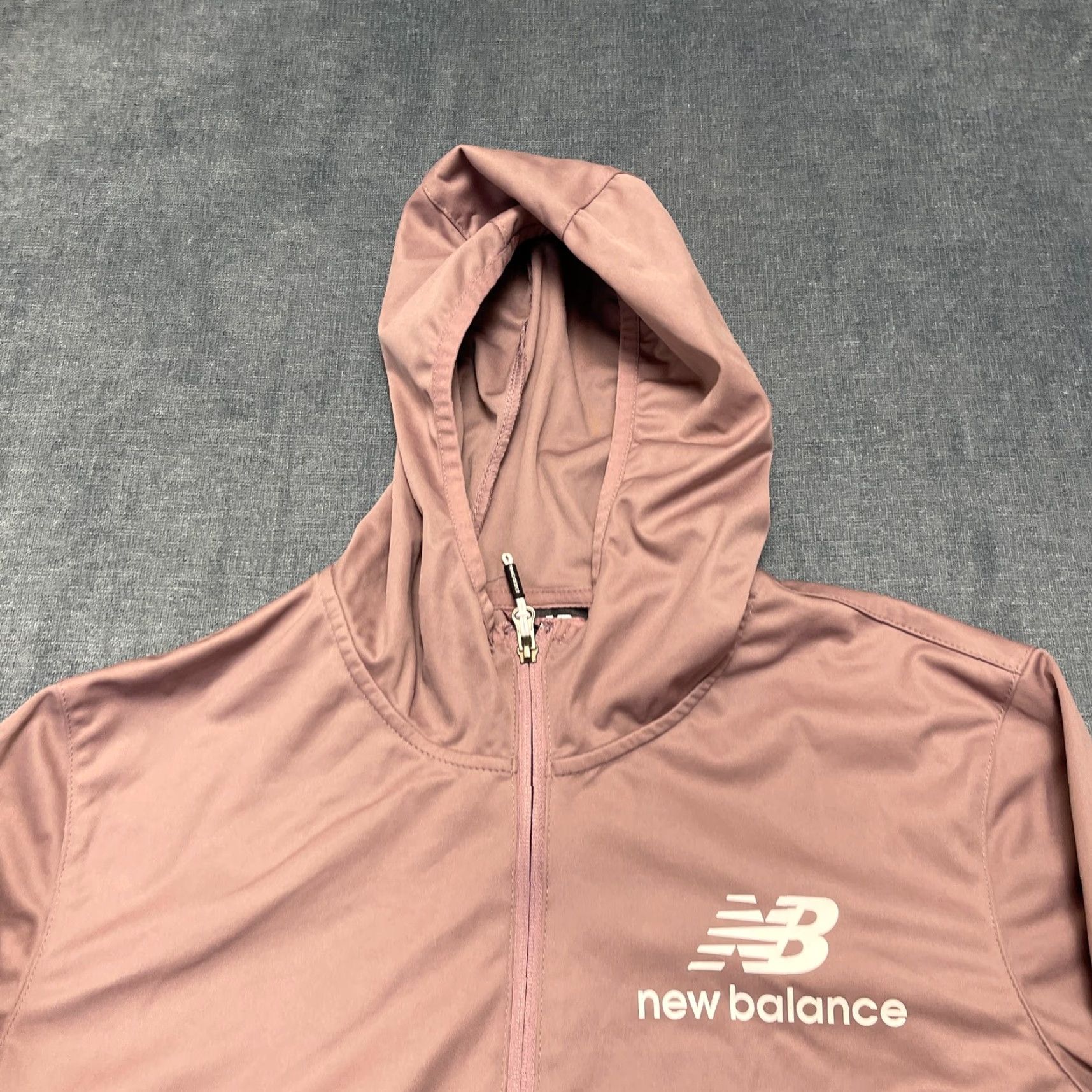 Nike New Balance Windbreaker Jacket Womens 2XL Pink Performance Hooded Quarter Zip Size XXL / US 16-18 / IT 52-54 - 6 Thumbnail