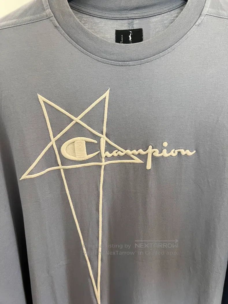 Rick Owens RICK OWENS Champion embroidered short-sleeve T-shirt, size Size US L / EU 52-54 / 3 - 3 Thumbnail