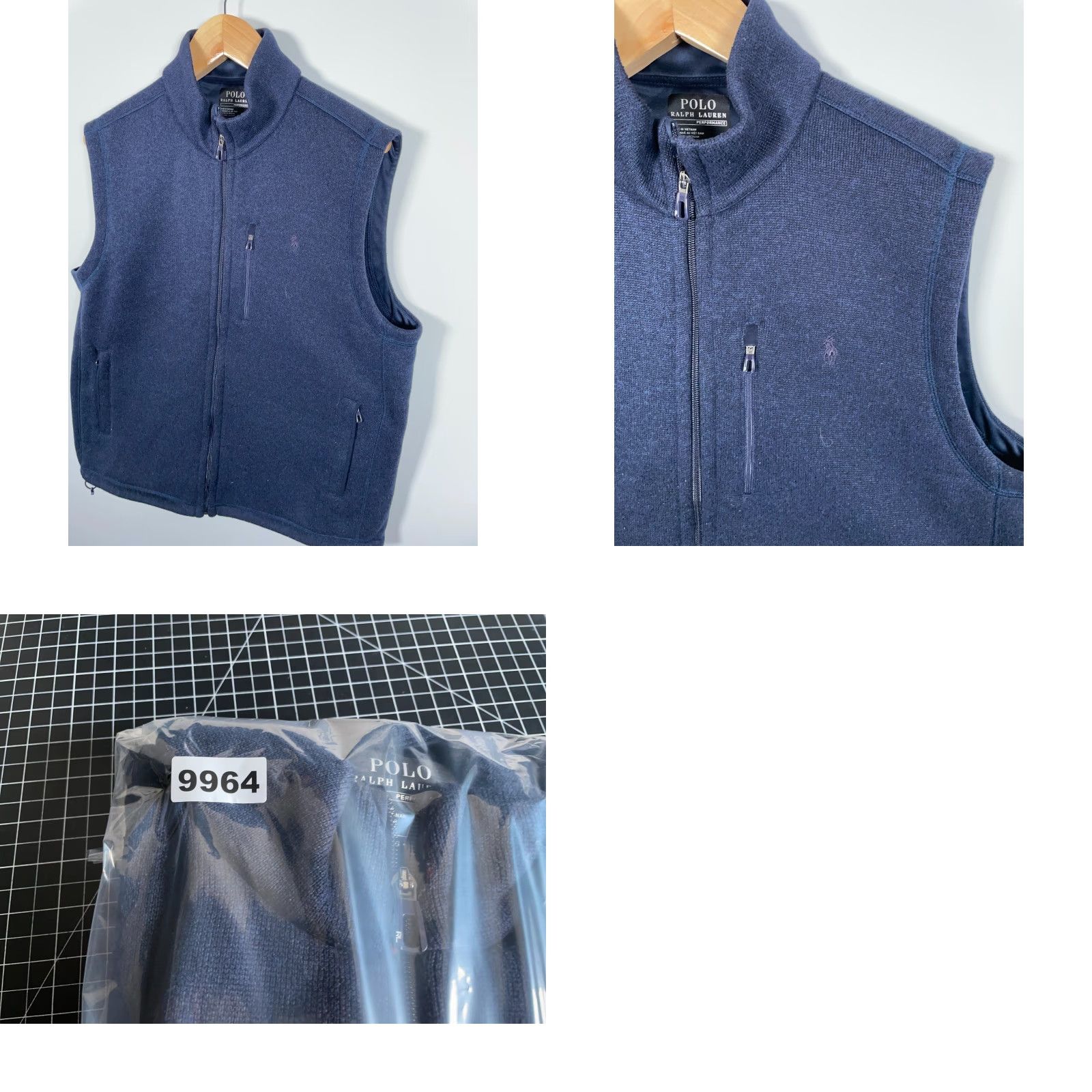 Polo Ralph Lauren Polo Ralph Lauren Performance Vest Fleece Zip Up Pockets Men XL Blue Dark Navy 90s Style Size US XL / EU 56 / 4 - 8 Thumbnail