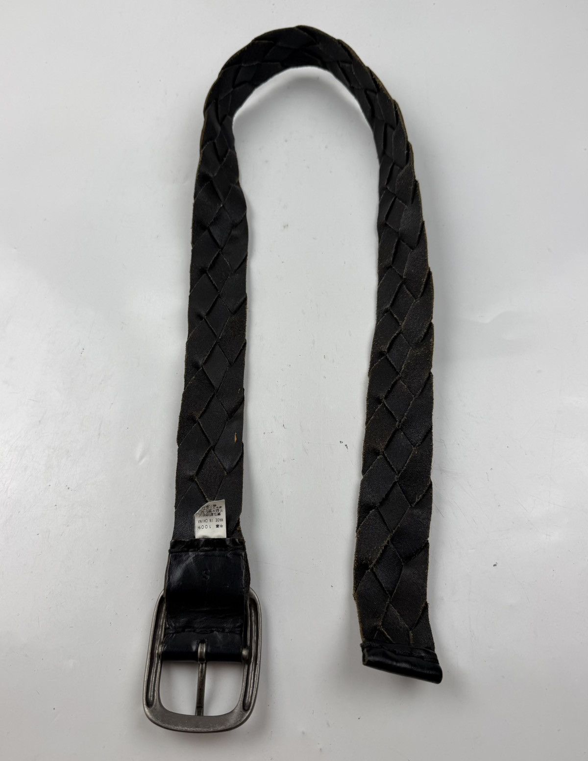 Japanese Brand rare design leather belt tc54 Size 32 - 6 Thumbnail