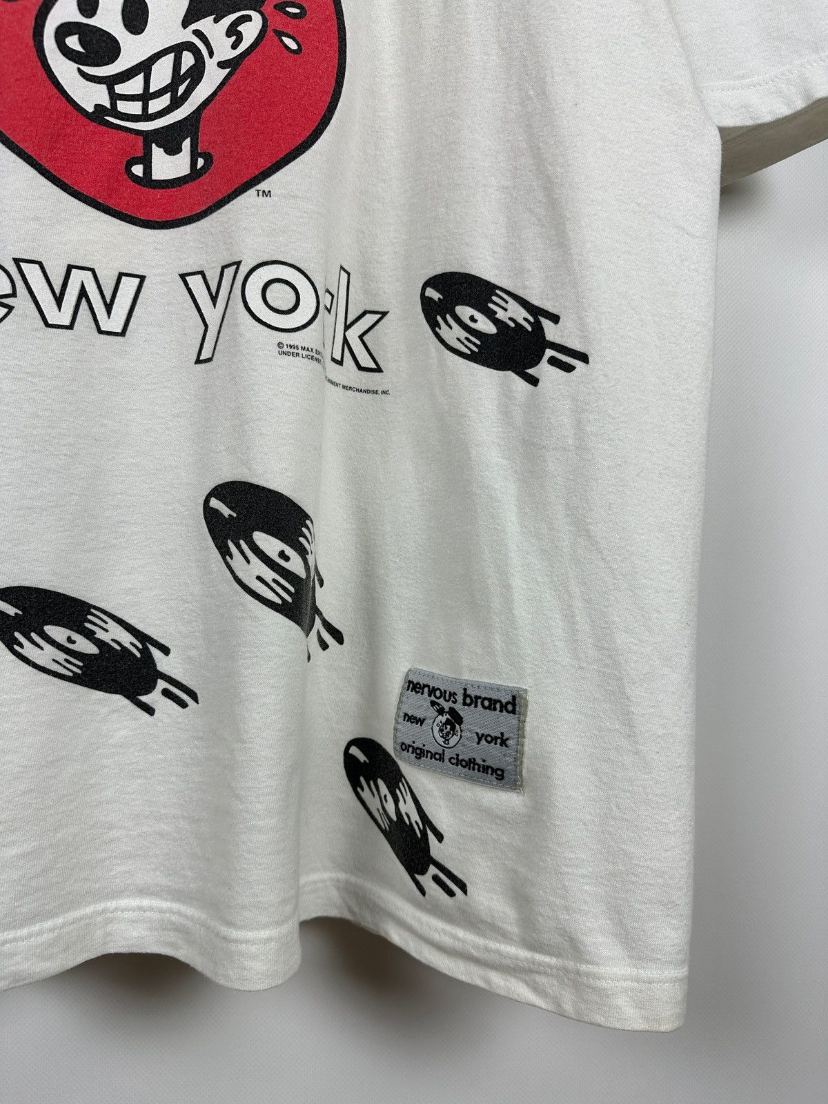 Rap Tees 1995 Vintage Nervous New York Records Rap T-Shirt Size US XL / EU 56 / 4 - 9 Thumbnail
