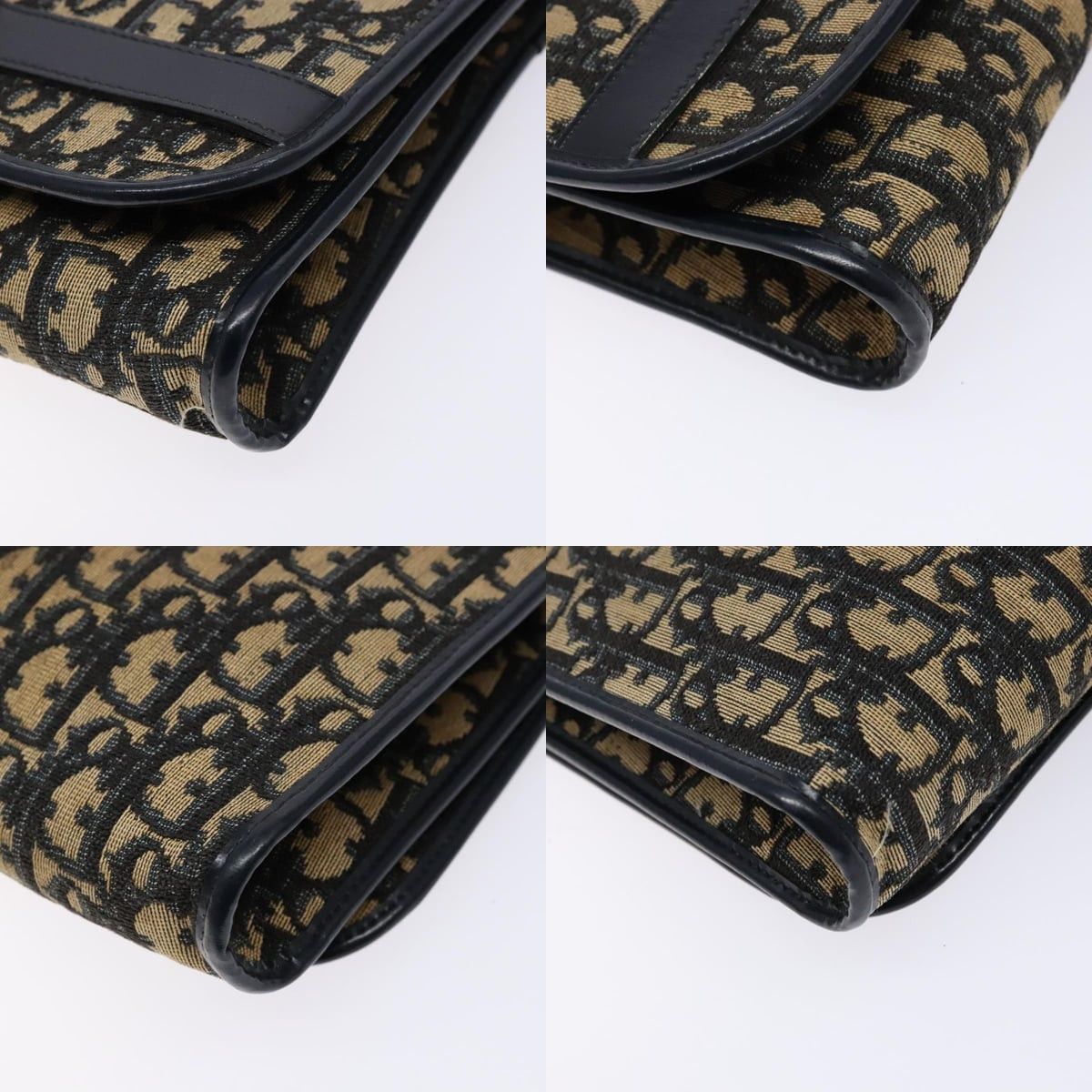Dior DIOR Trotter Canvas Shoulder Bag Navy Gold Size ONE SIZE - 10 Thumbnail