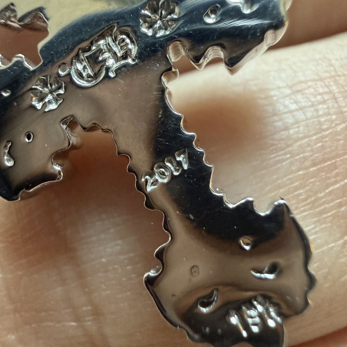 Chrome Hearts Chrome Hearts White Gold Filigree Cross Charm with Diamonds Size ONE SIZE - 4 Thumbnail